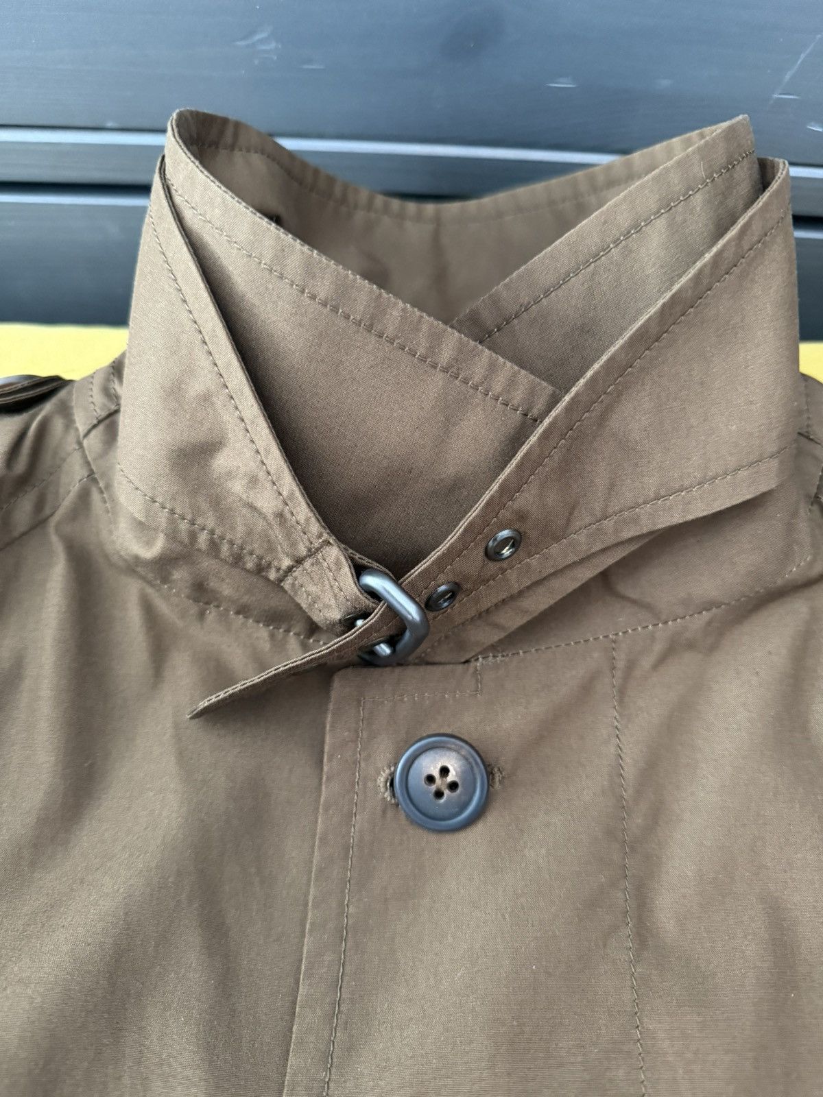 Alfred Dunhill 5K runway sample cotton/silk tobacco-brown trench, IT50, IT Size US M / EU 48-50 / 2 - 7 Thumbnail