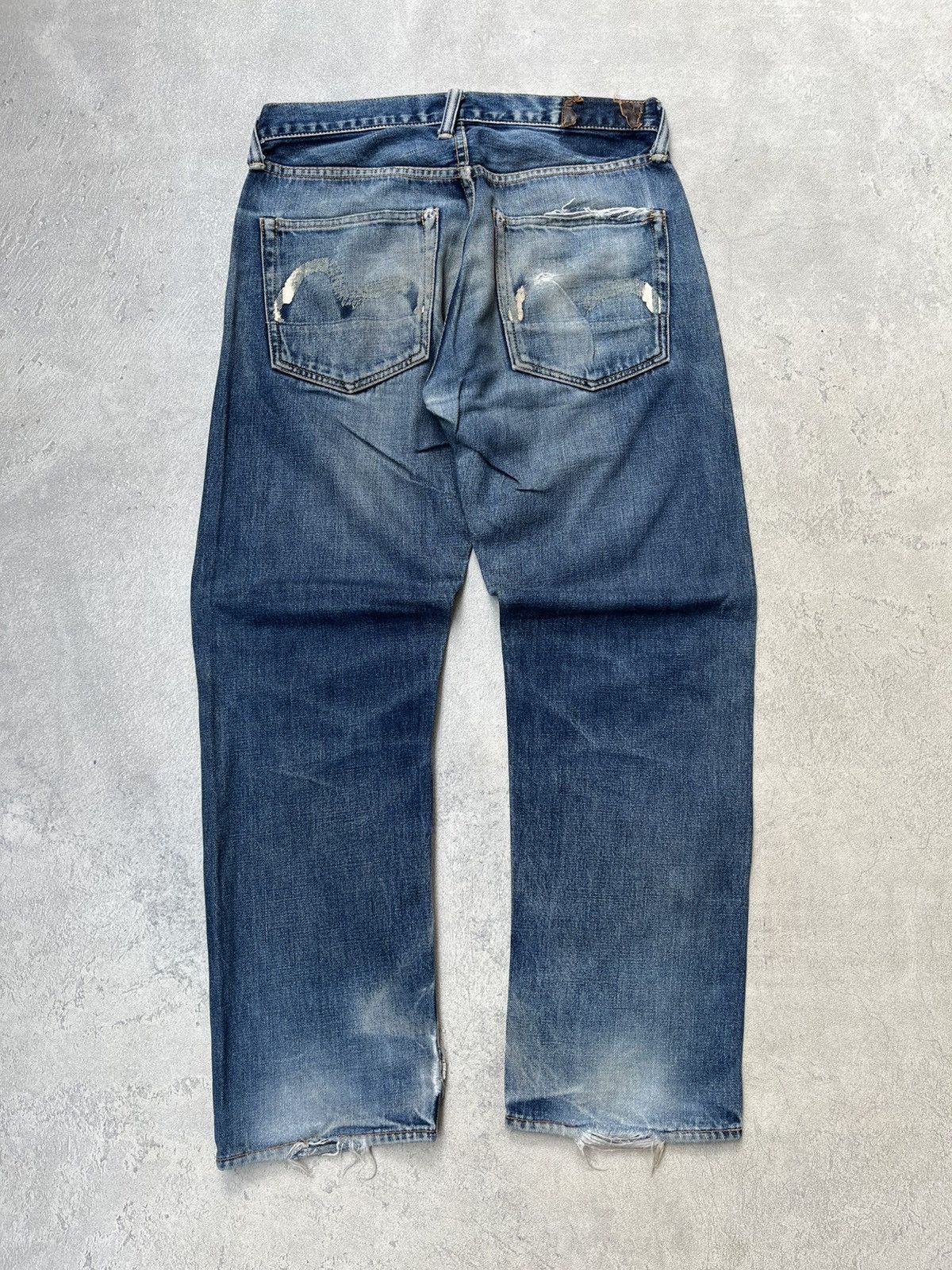 Evisu VINTAGE EVISU SELVEDGE JEANS WHITE SEAGULLS YAMANE JAPAN Size US 32 / EU 48 - 1 Thumbnail