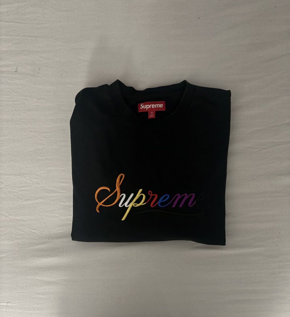 Supreme Supreme Cursive Tee Black (XL) – Authentic Size US XL / EU 56 / 4 - 3 Thumbnail