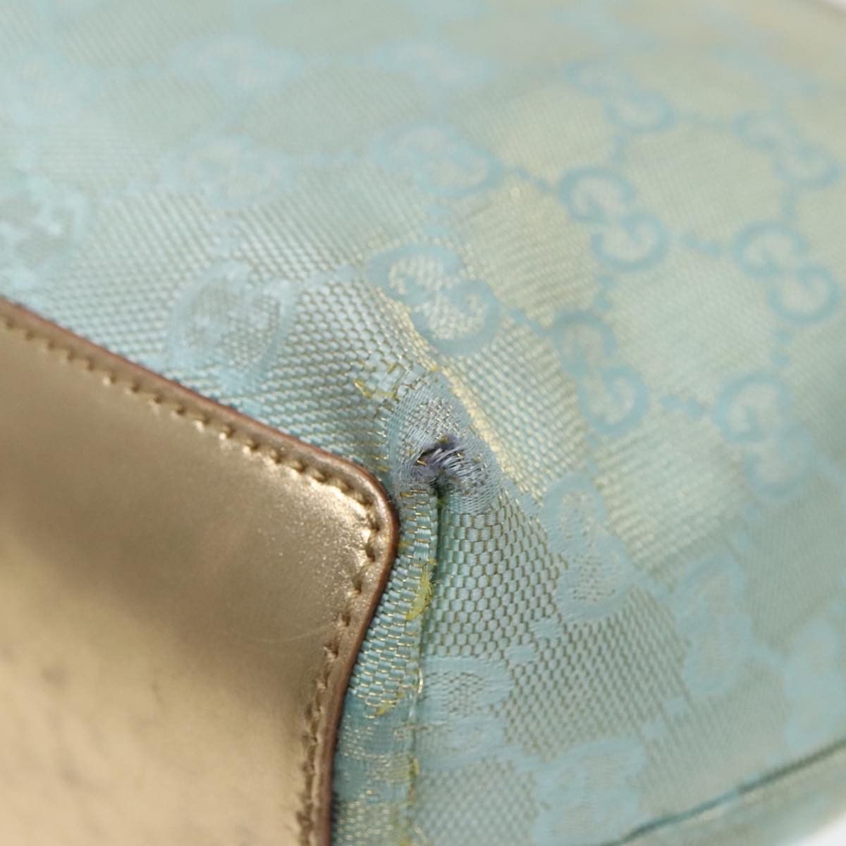 Gucci GUCCI GG Canvas Tote Bag Light Blue Gold 002 002 Size ONE SIZE - 11 Thumbnail