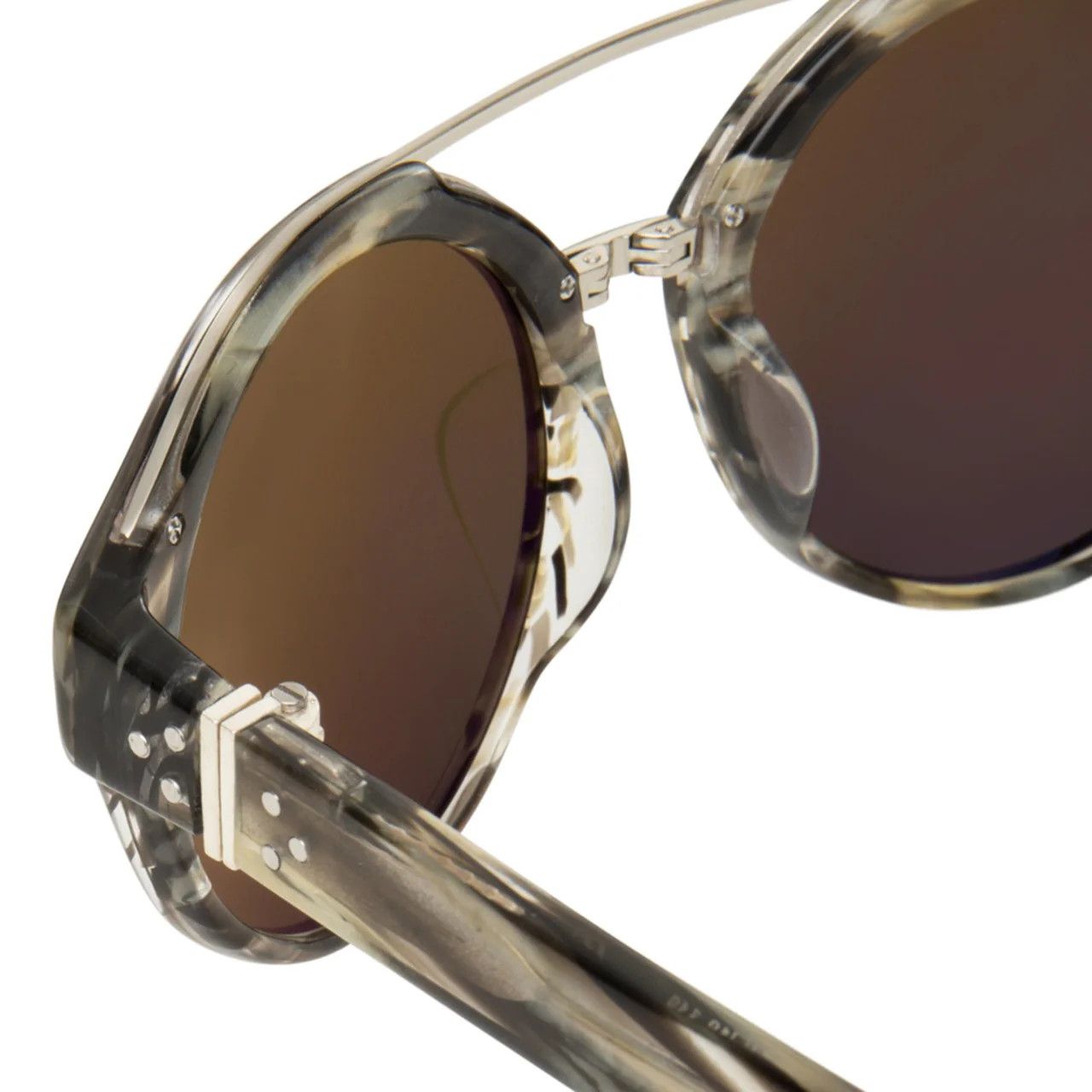 Ann Demeulemeester Ann Demeulemeester Sunglasses Round Hornet and Green Size ONE SIZE - 5 Thumbnail