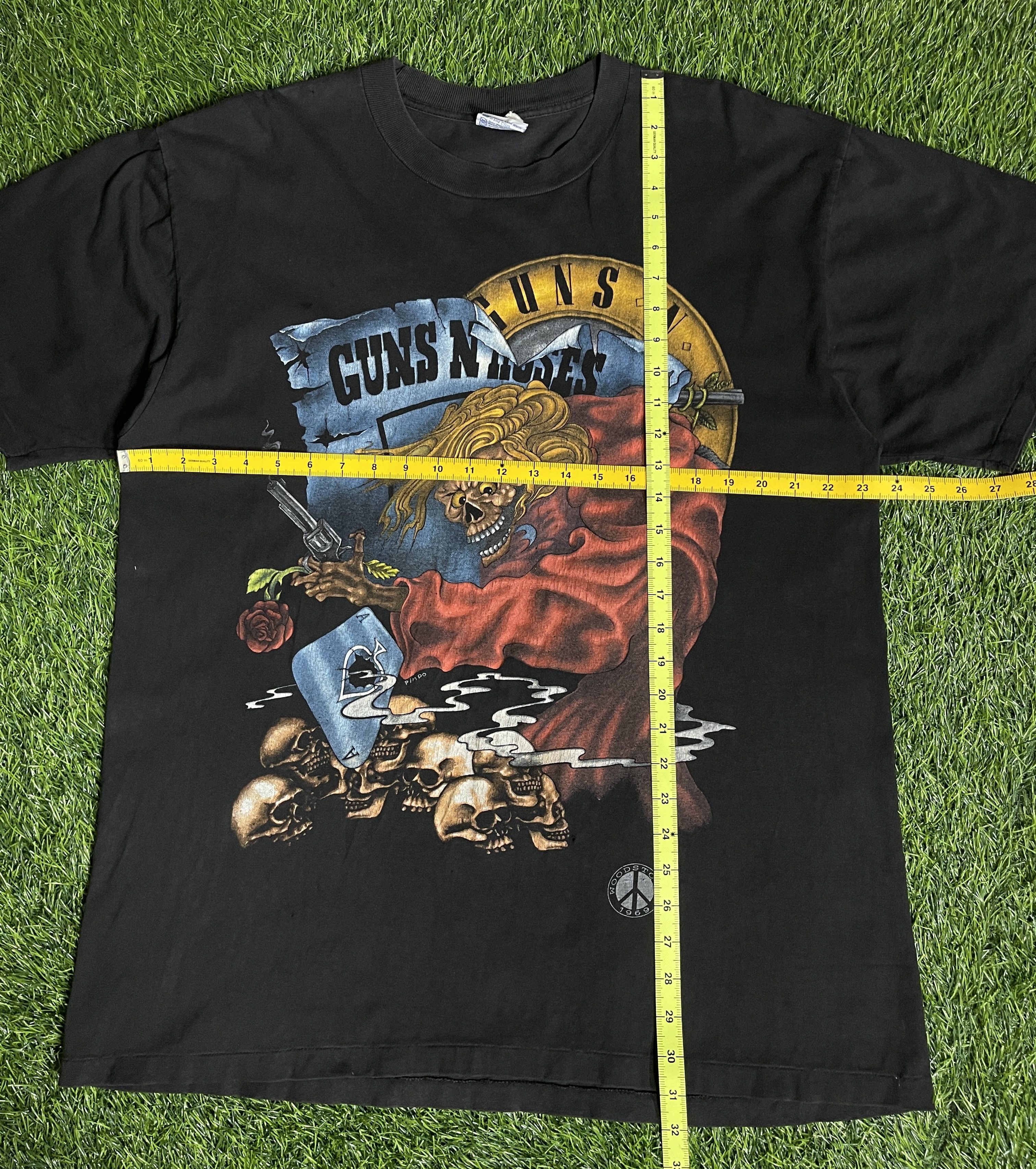Guns N' Roses Vintage 90s Thrashed🔥Guns N Roses x Woodstock🔥Full Print Tee Size US L / EU 52-54 / 3 - 6 Thumbnail