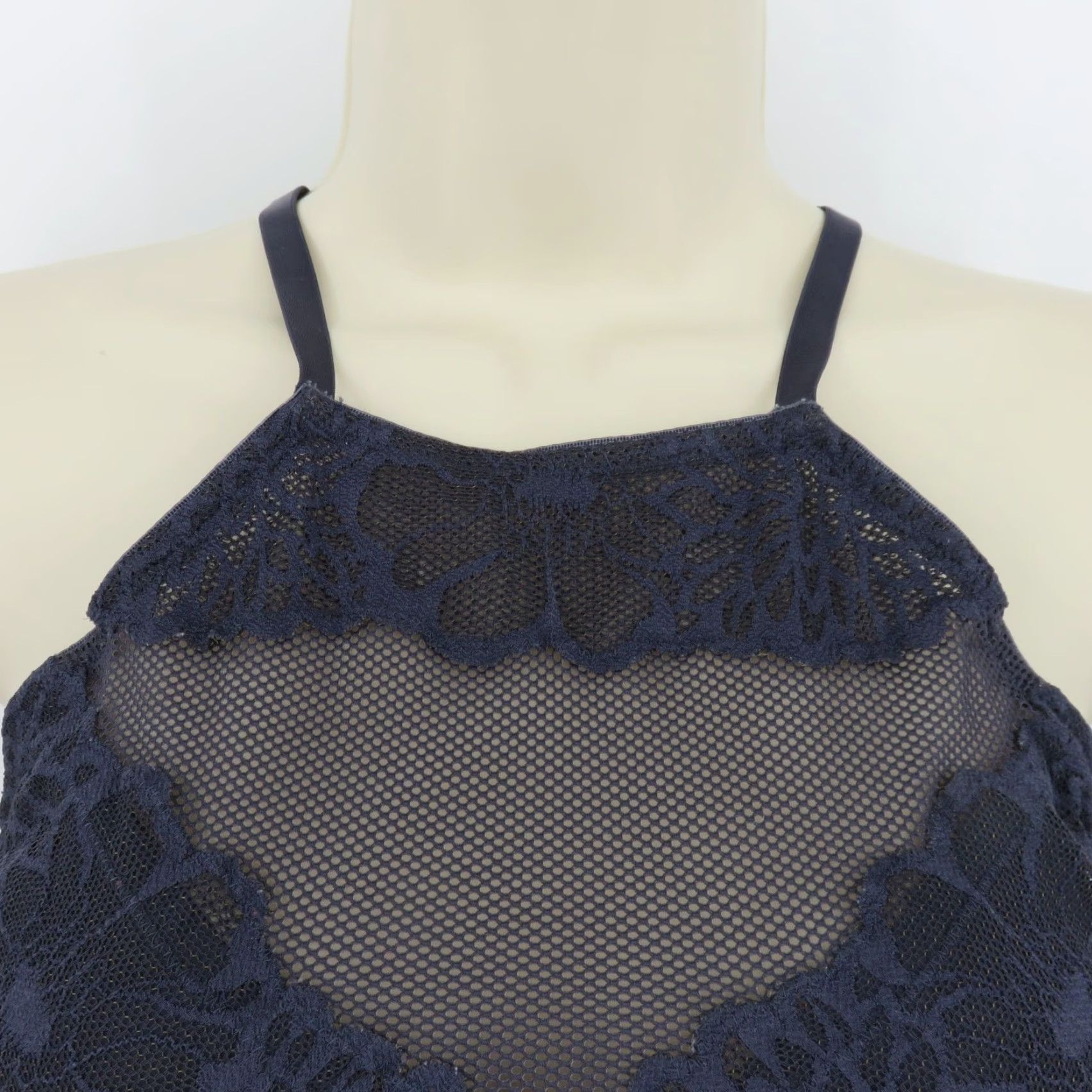 Victoria's Secret PINK Victoria's Secret Bralette Women Large Lace Wireless Unlined Blue Gray Size ONE SIZE - 3 Thumbnail