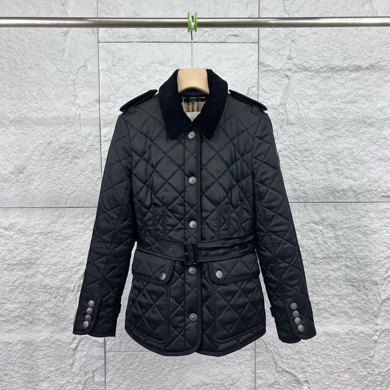 Burberry Burberry Black Quilted Cotton Women's Jacket Size ONE SIZE - 1 Thumbnail