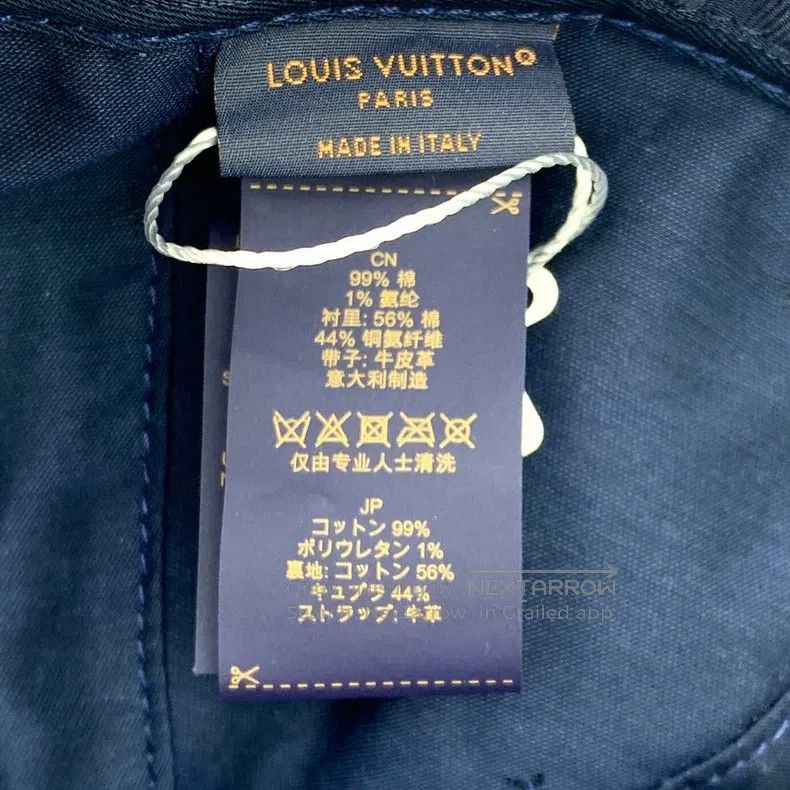 Louis Vuitton Louis Vuitton Navy blue logo full print cotton casual cap Size ONE SIZE - 9 Thumbnail