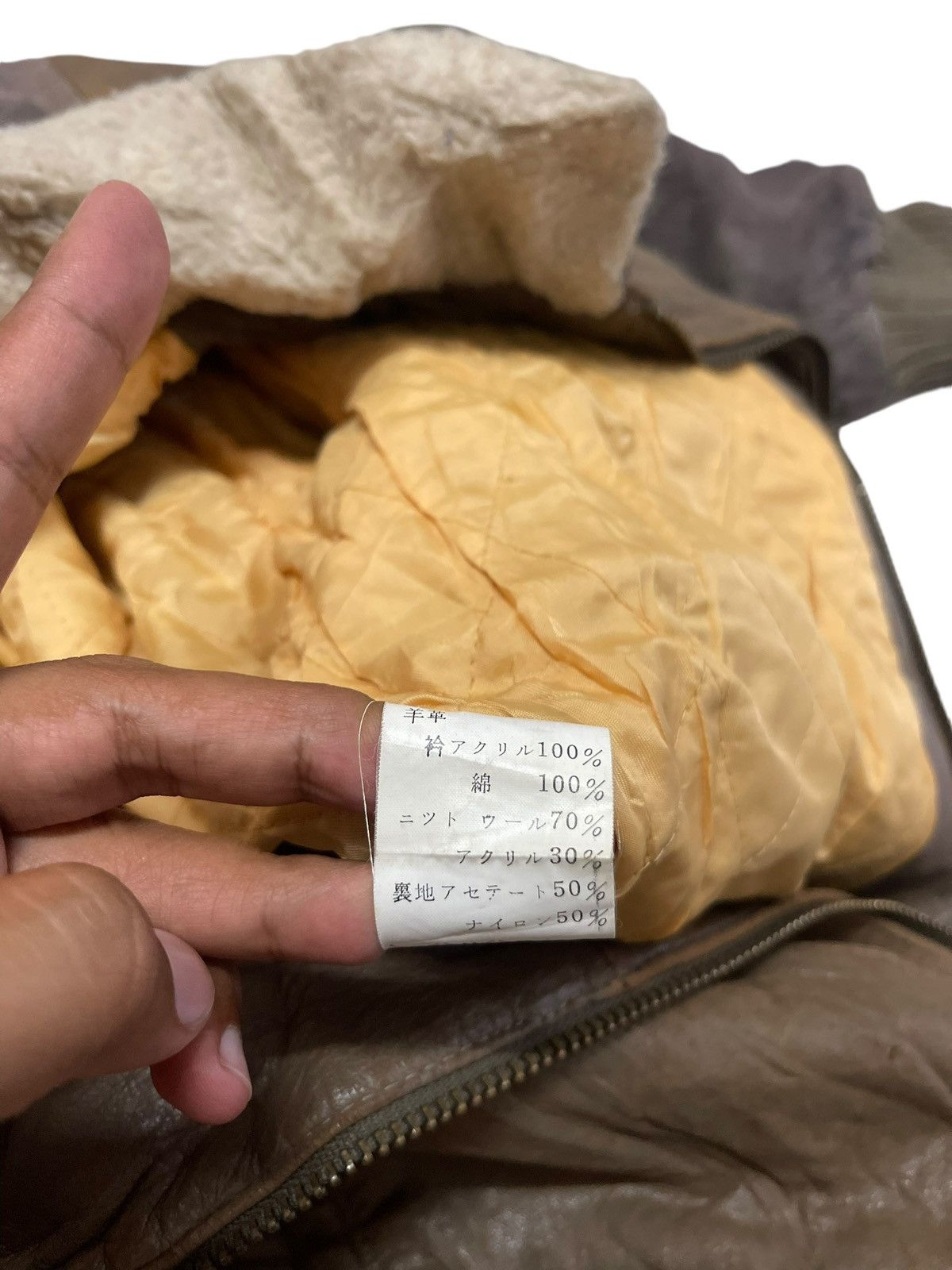 Other LEATHER JACKET ARMY Size US L / EU 52-54 / 3 - 10 Thumbnail