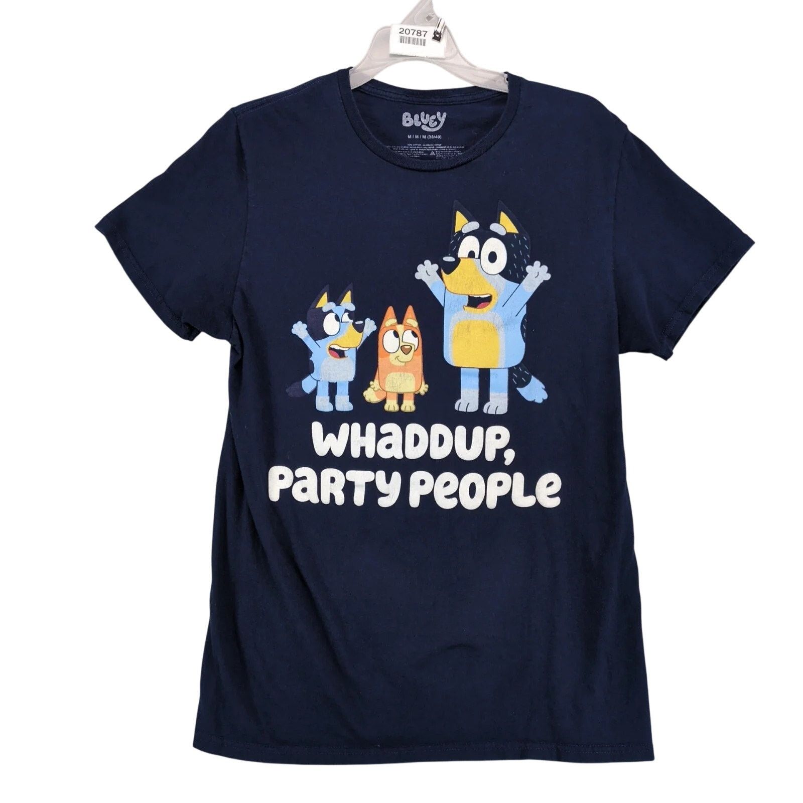 Other Bluey Whaddup Party People Graphic T-Shirt Men's M Short Slv Size US M / EU 48-50 / 2 - 1 Thumbnail