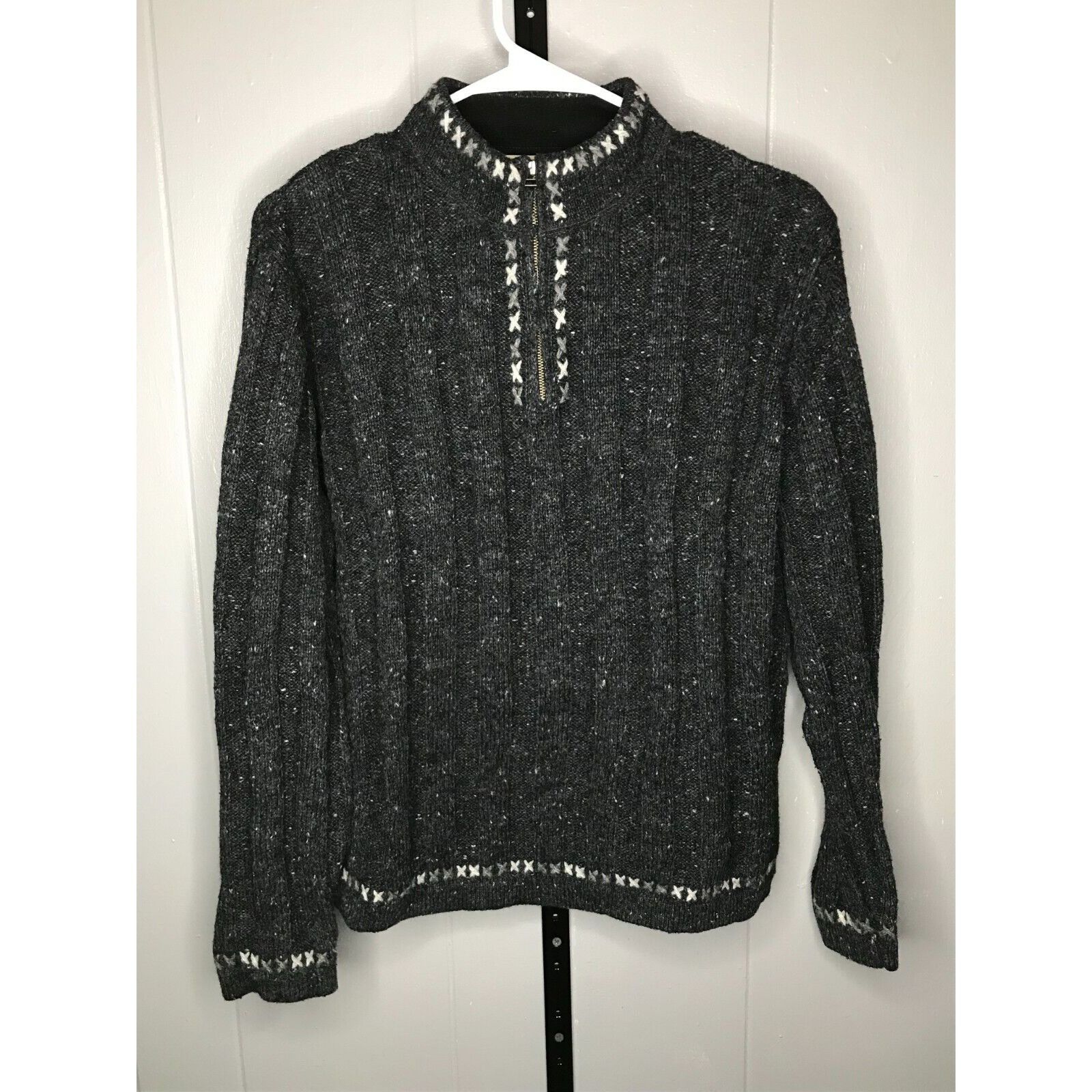 Woolrich Woolen Mills Woolrich Womens LG Onyx Heather Gray Pullover 1/4 Zip Wool B Size L / US 10 / IT 46 - 1 Thumbnail