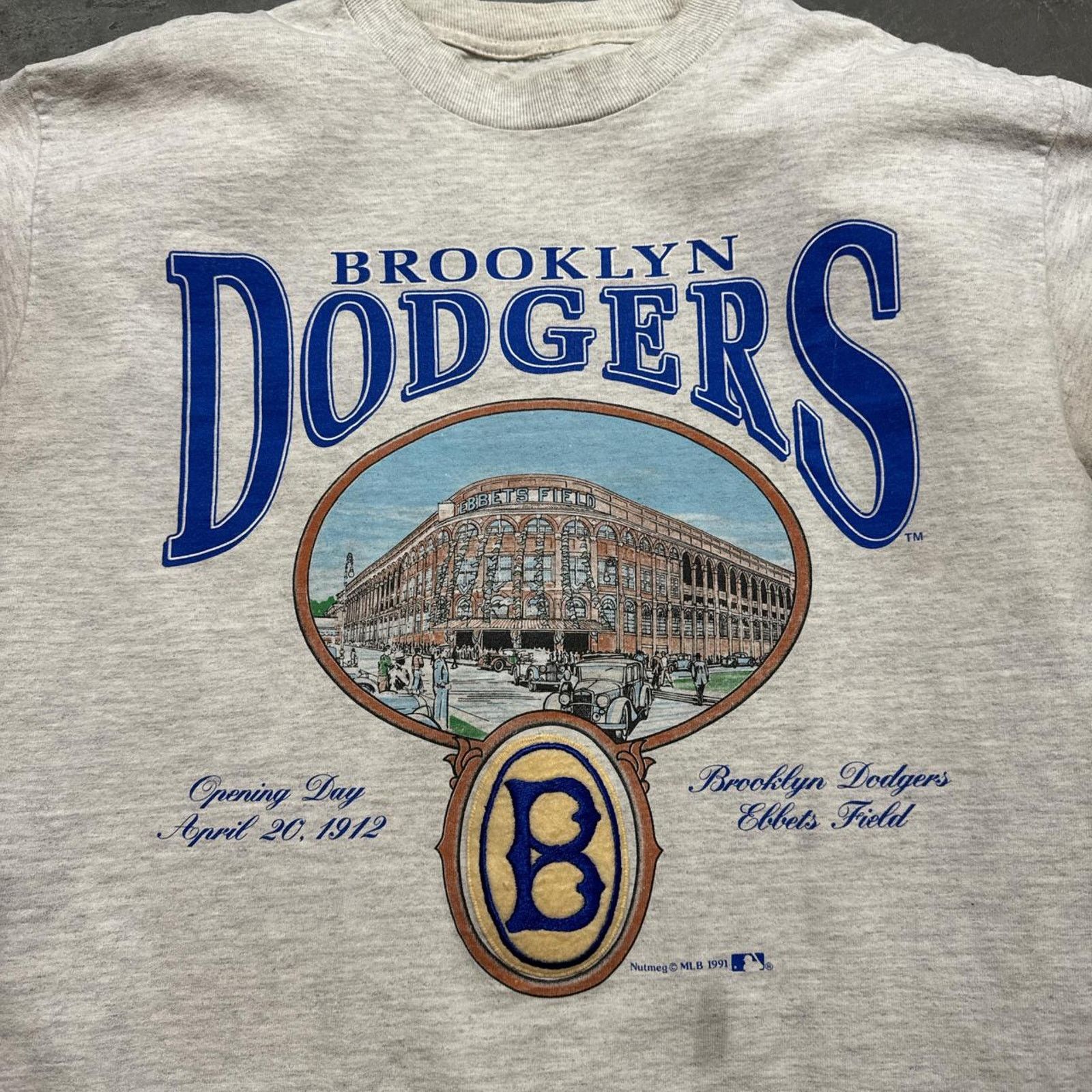 Vintage Vintage 90s Nutmeg Brooklyn Dodger La Dodgers MLB T-Shirt Size US L / EU 52-54 / 3 - 2 Thumbnail
