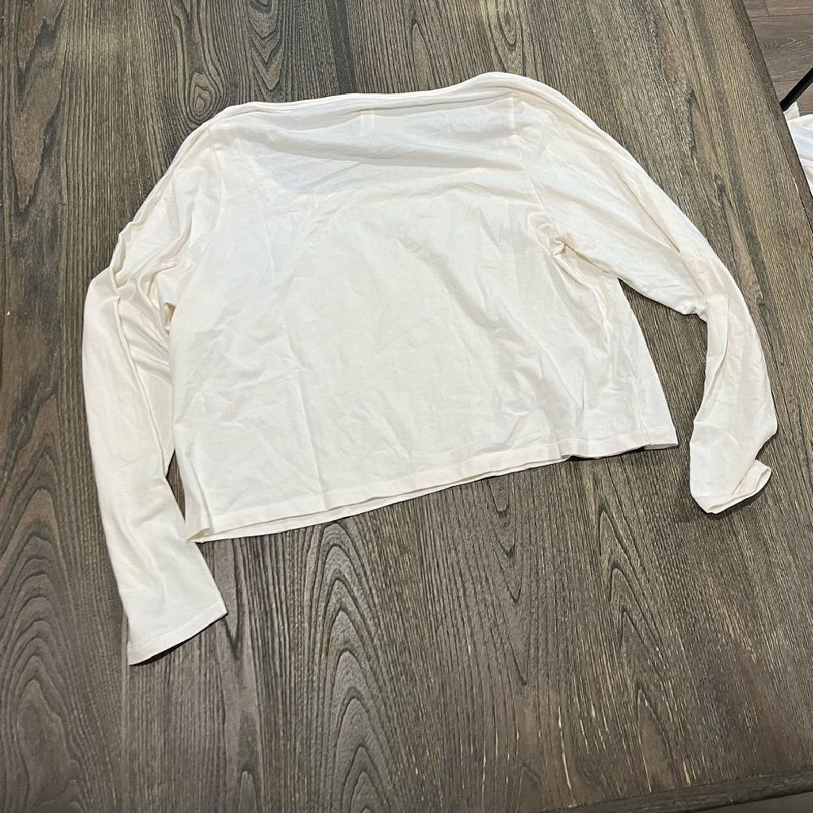 SKIMS NWT Skims Vintage Scoop Long Sleeve T-Shirt Fitted Marble 4X Size 4XL / US 24-26 - 4 Thumbnail