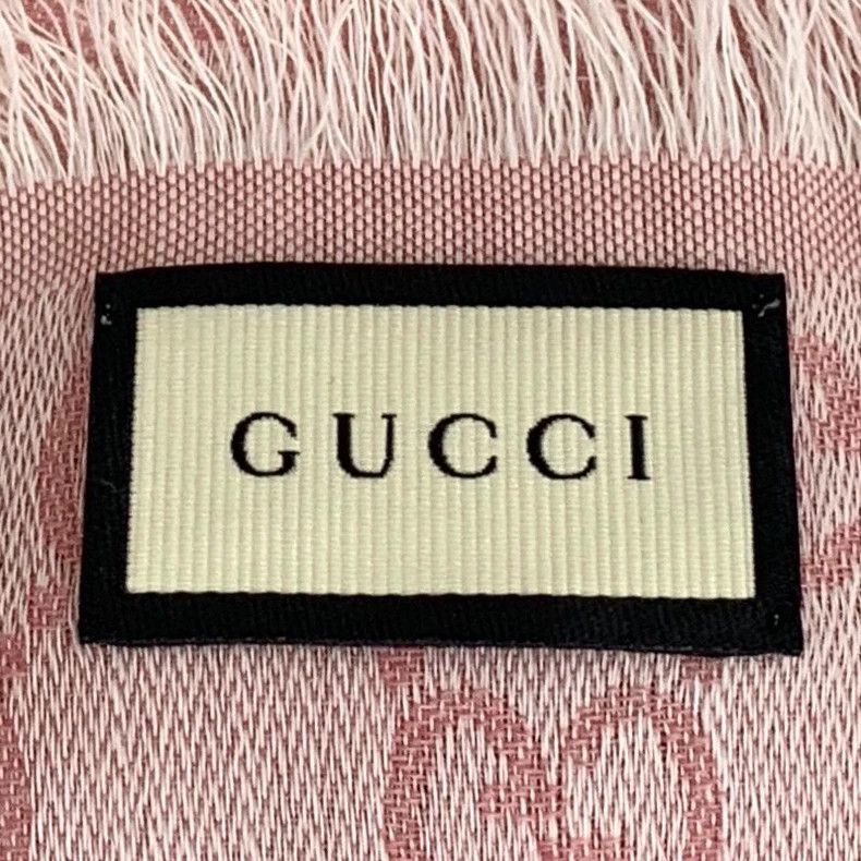 Gucci Gucci Pink wool mulberry silk blend scarf 2502-Nextarrow Size ONE SIZE - 7 Thumbnail