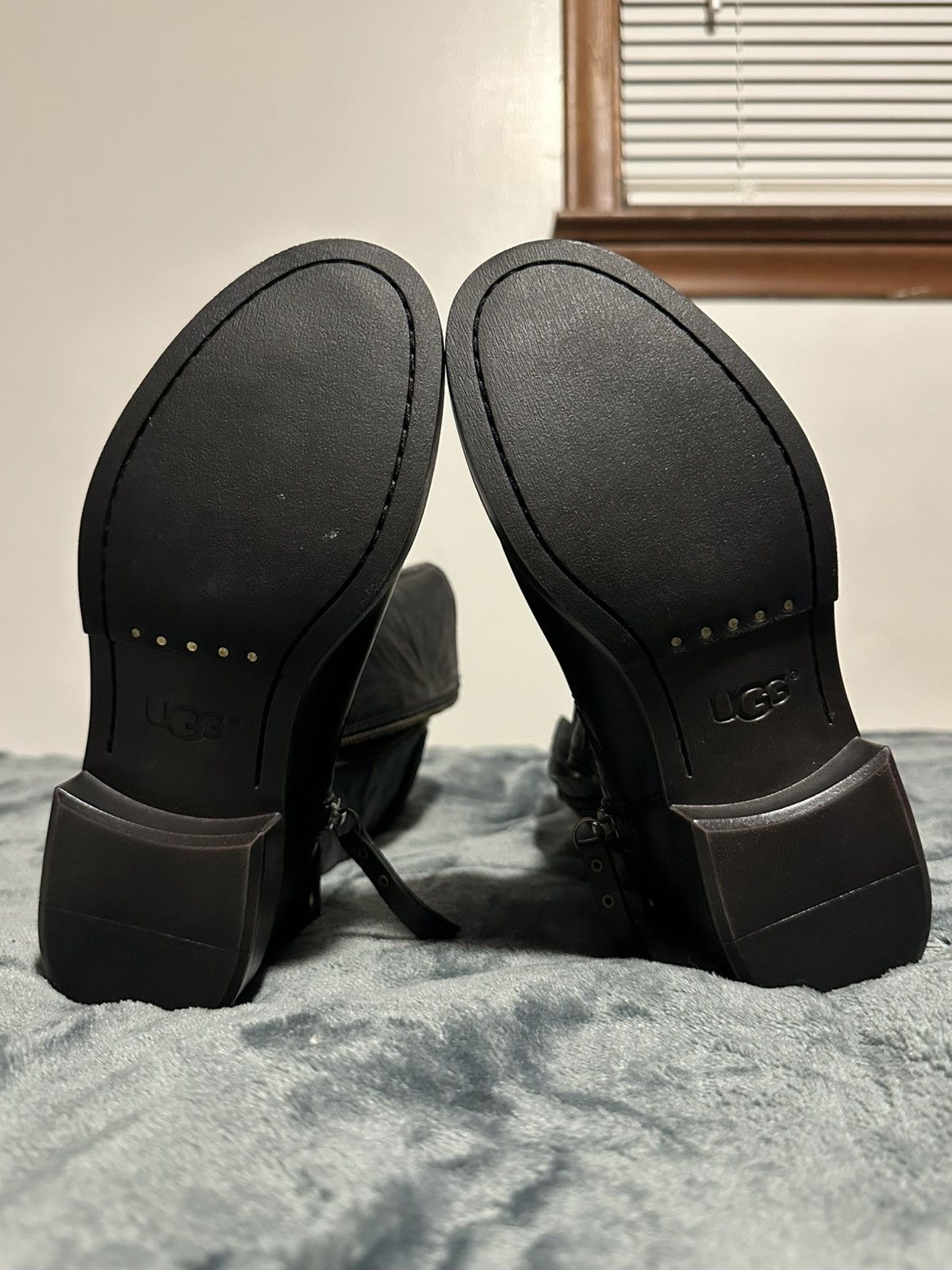 Ugg UGG Australia Damien textured leather tall lodge black boots Size US 6.5 / IT 36.5 - 6 Thumbnail