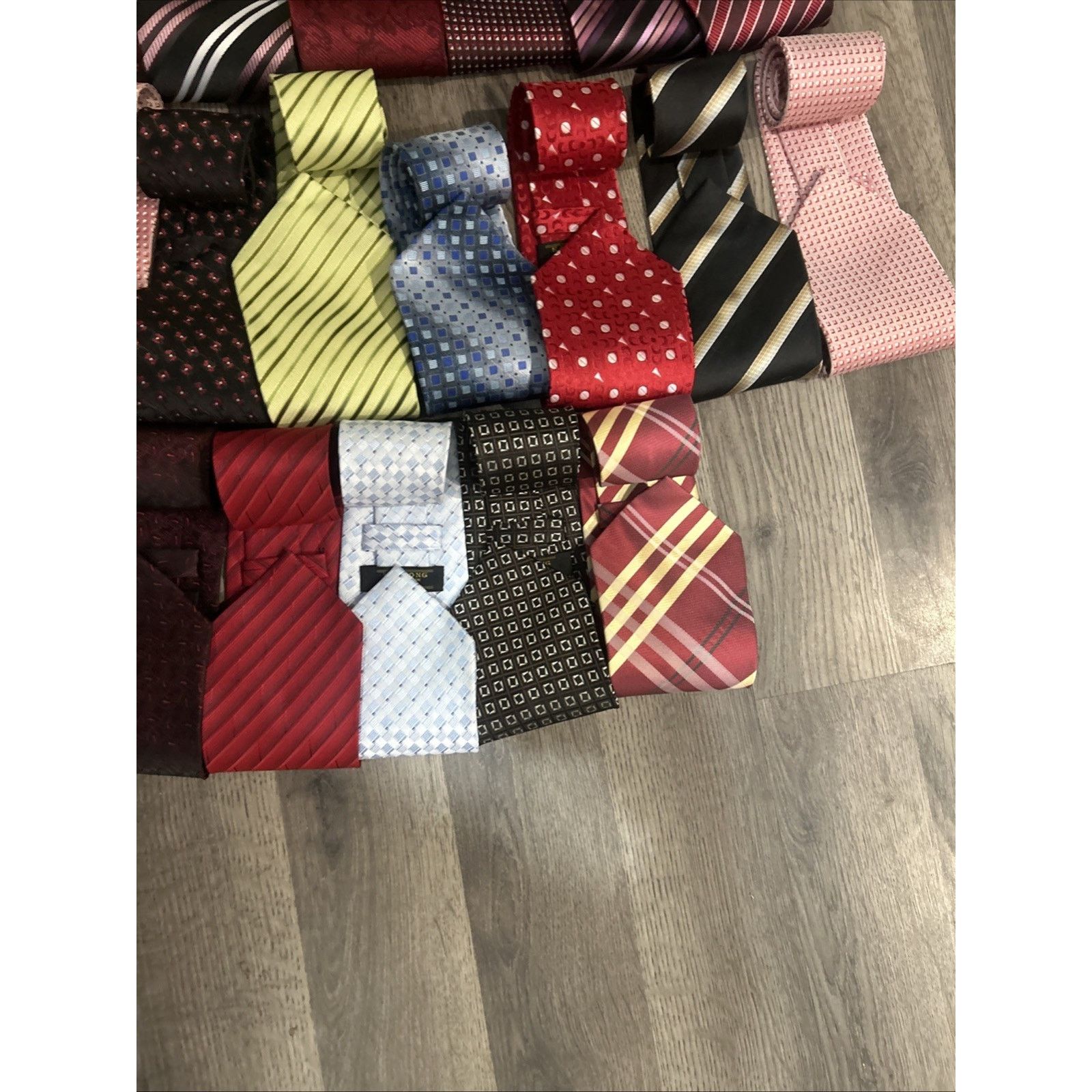 Kai Lot Of 21 Kai Long 100% Silk Ties Various Colors & Patterns Size ONE SIZE - 21 Thumbnail