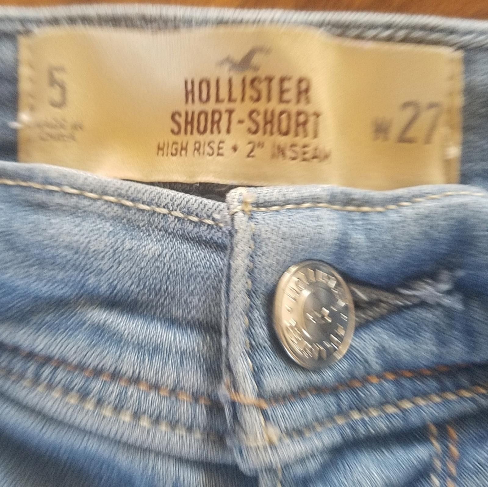 Designer Holluster Denim Blue Women's Shorts Size 5 Size 30" / US 8 / IT 44 - 3 Thumbnail