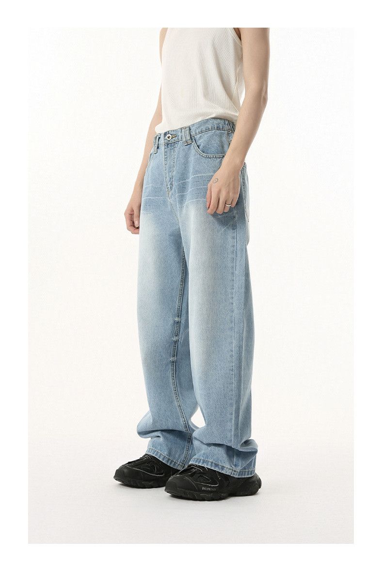 Japanese Brand Japanese style retro light-wash straight leg loose jeans Size US 32 / EU 48 - 4 Thumbnail
