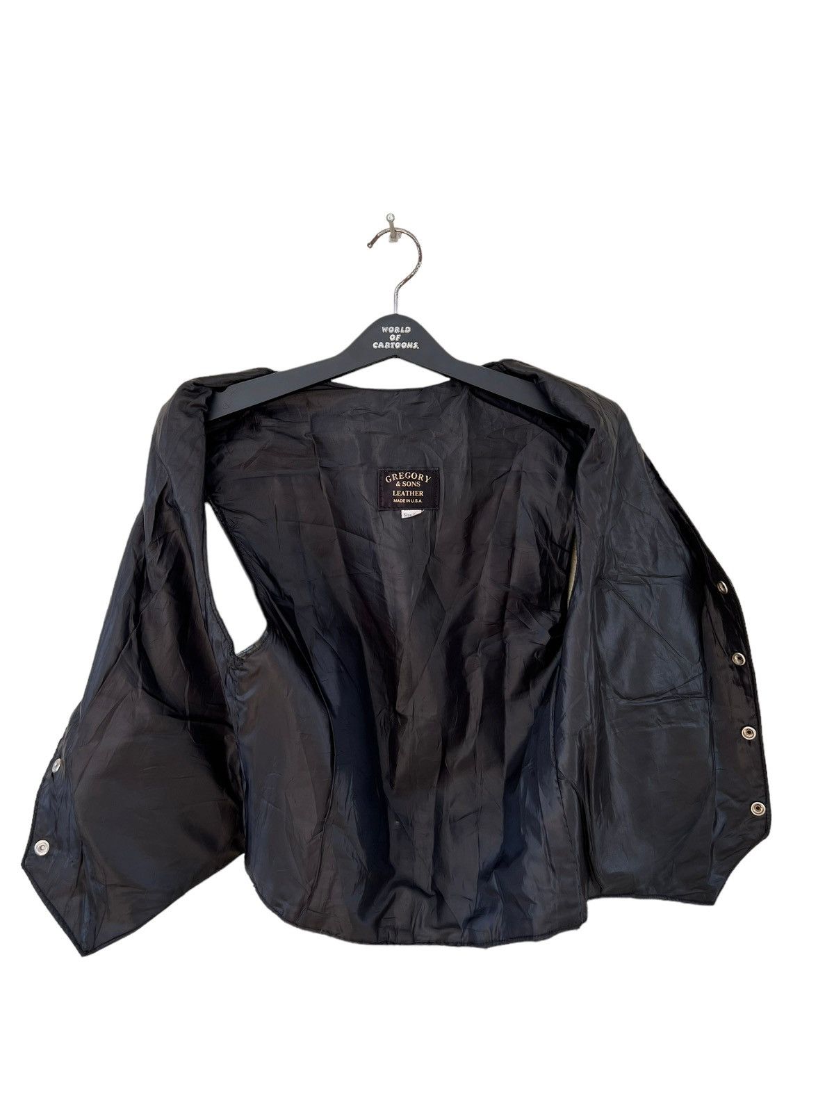 Leather Vintage Gregory & Sons Leather Vest Black Size US M / EU 48-50 / 2 - 15 Thumbnail