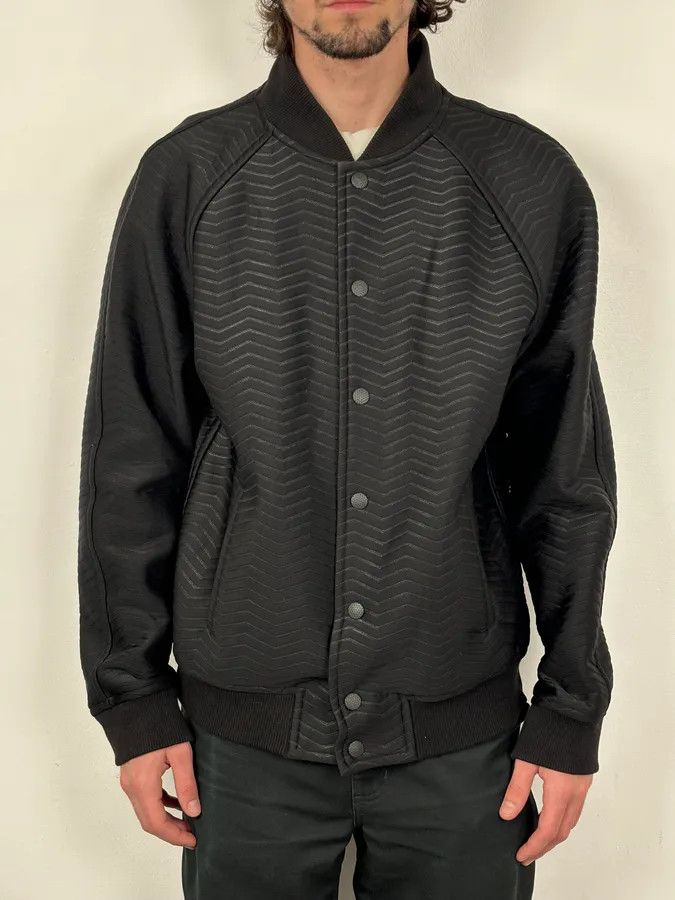 Emporio Armani A2013 Emporio Armani Black Patterned Bomber Jacket Size US L / EU 52-54 / 3 - 2 Thumbnail