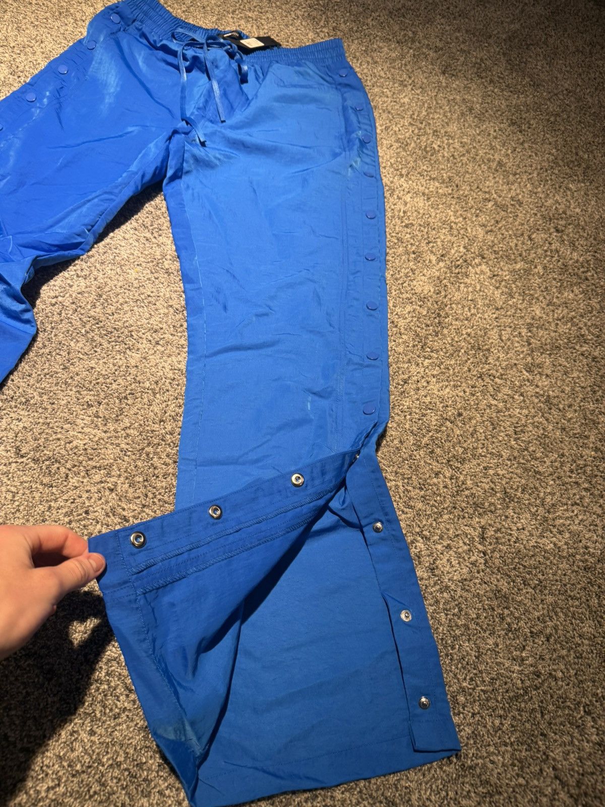 Fashion Nova NovaMEN blue snap track pants. Brand new with tags Size US 34 / EU 50 - 4 Thumbnail