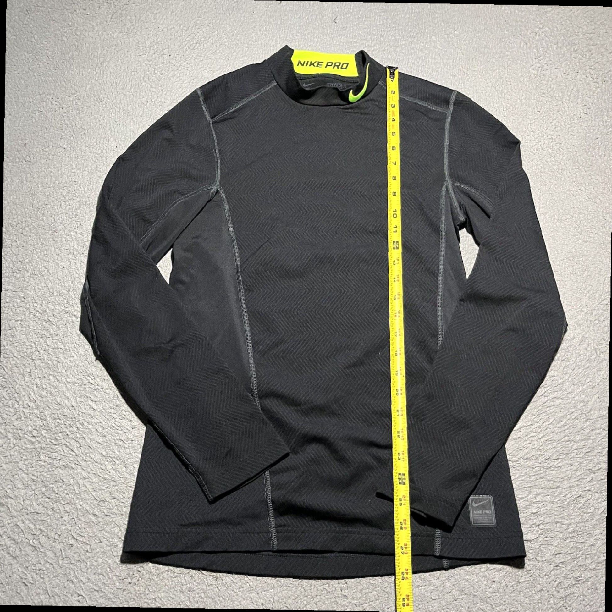 Nike Mens Fitted Small Black Compression Mock Neck Stretch Dri Fit Nike Pro Shirt Grailed