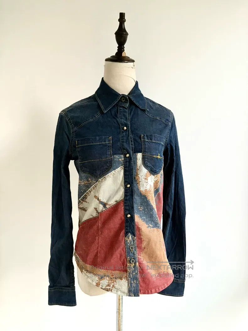 Vivienne Westwood Vivienne Westwood Saturn Patch Denim Jacket Size S / US 4 / IT 40 - 2 Thumbnail
