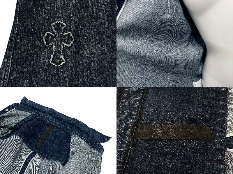Chrome Hearts Chrome Hearts Cross Patch Denim Jacket Size US XL / EU 56 / 4 - 9 Thumbnail