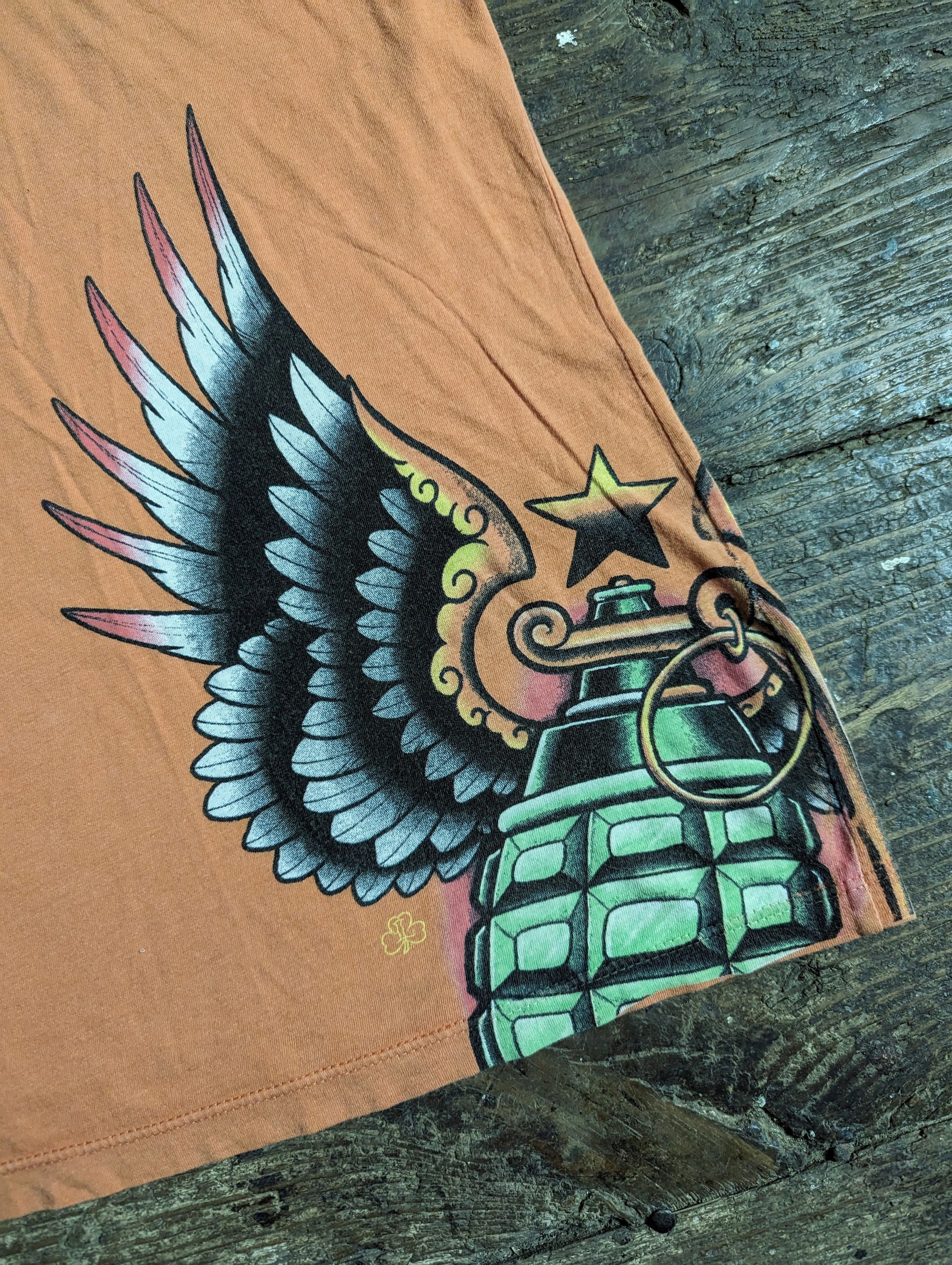 Christian Audigier 00s Christian Audigier Grenade Graphic T Shirt Top Size S / US 4 / IT 40 - 2 Thumbnail