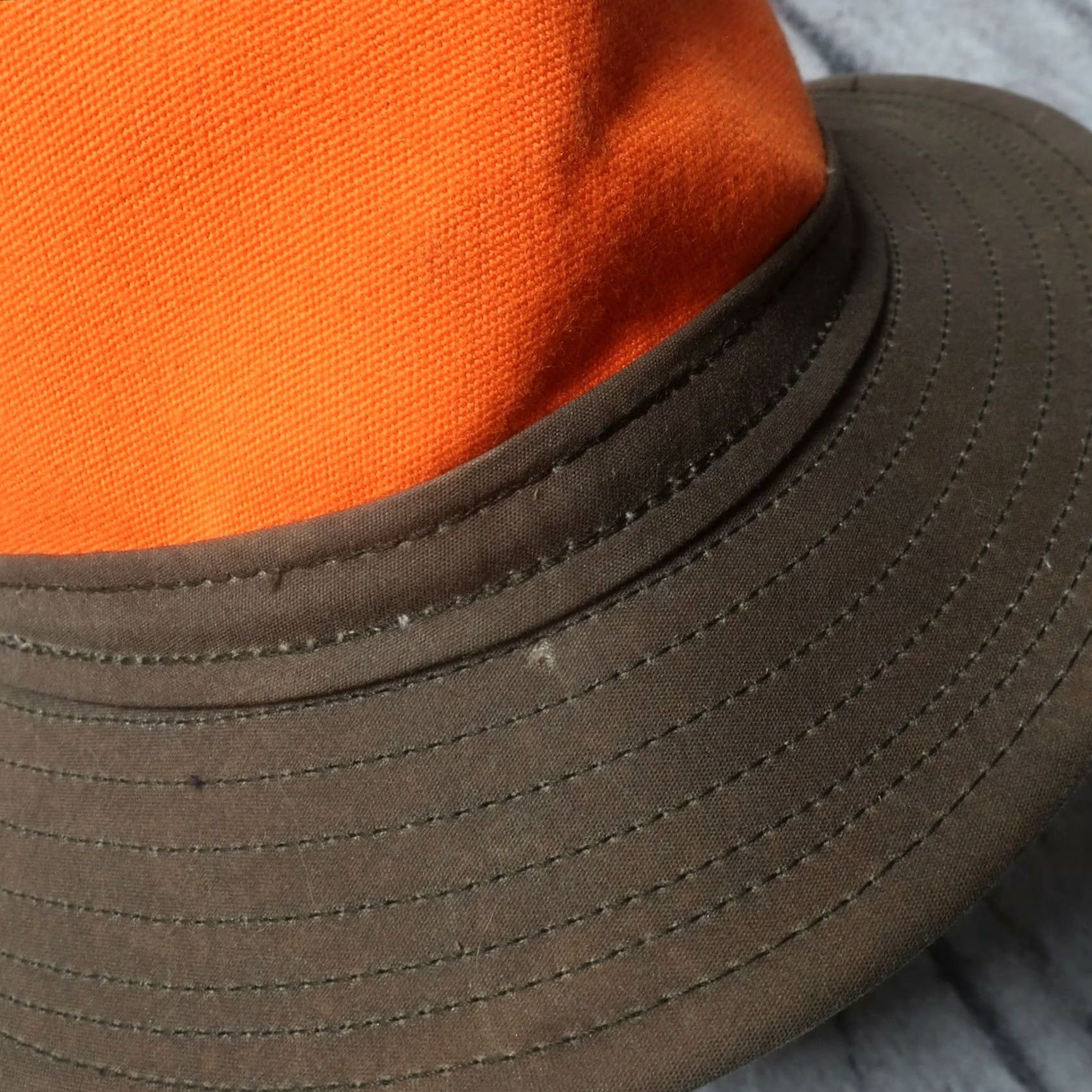 Filson VINTAGE Filson Tin Cloth Packer Hat Men Small Safety Orange USA Made 60015 Size ONE SIZE - 5 Thumbnail