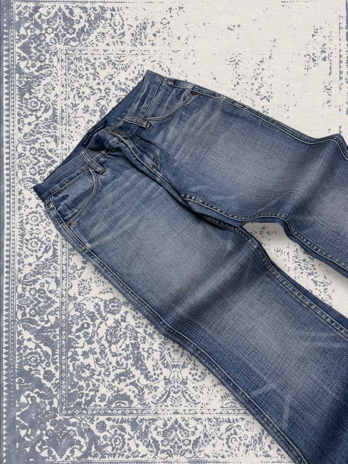 Designer × Polo Ralph Lauren × Vintage Vintage 90s Og Designer Ralph Lauren Flared Distressee Denim Size US 27 - 7 Thumbnail