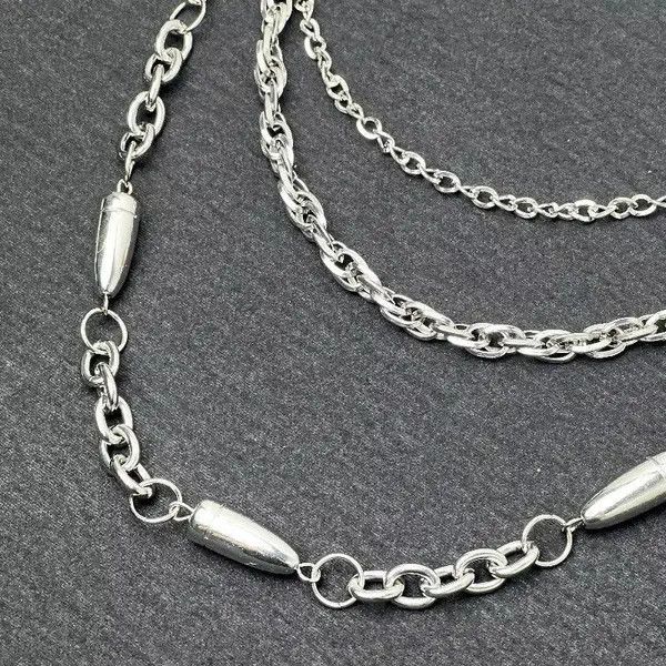 VIBE 3 layers Punk Long Metal Wallet Belt Chain Size ONE SIZE - 3 Thumbnail