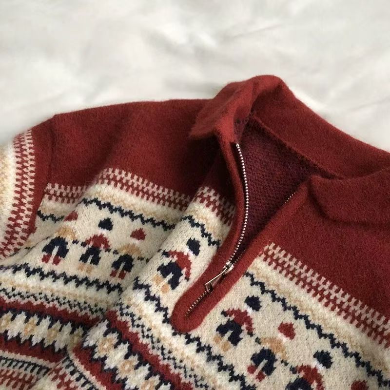 Vintage Men's Red Vintage Christmas Knitted Sweater y2k Size US M / EU 48-50 / 2 - 3 Thumbnail