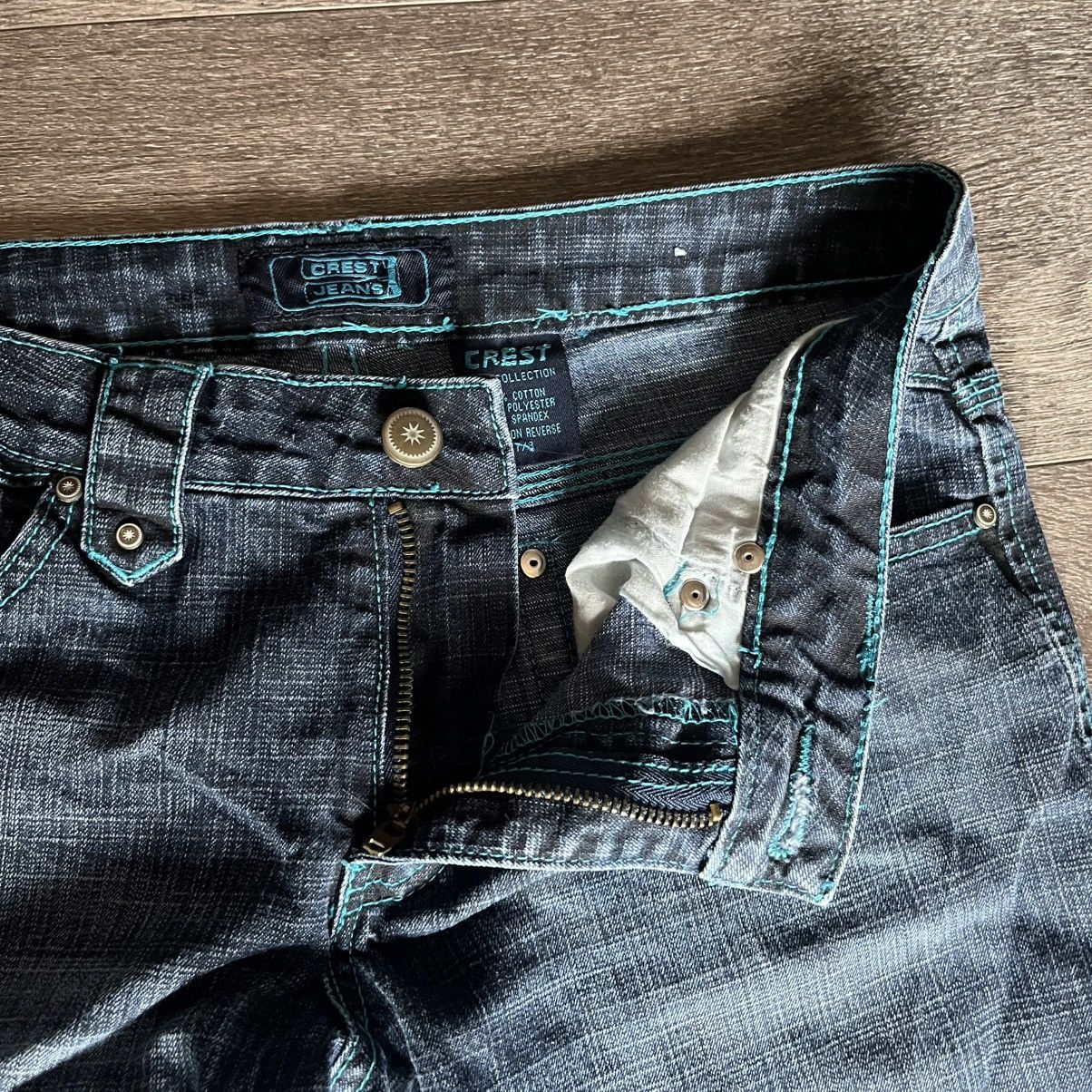 Vintage Vintage 2000s Crest The Collection Low Rise Denim Jeans 7/8 Size 30" / US 8 / IT 44 - 6 Thumbnail