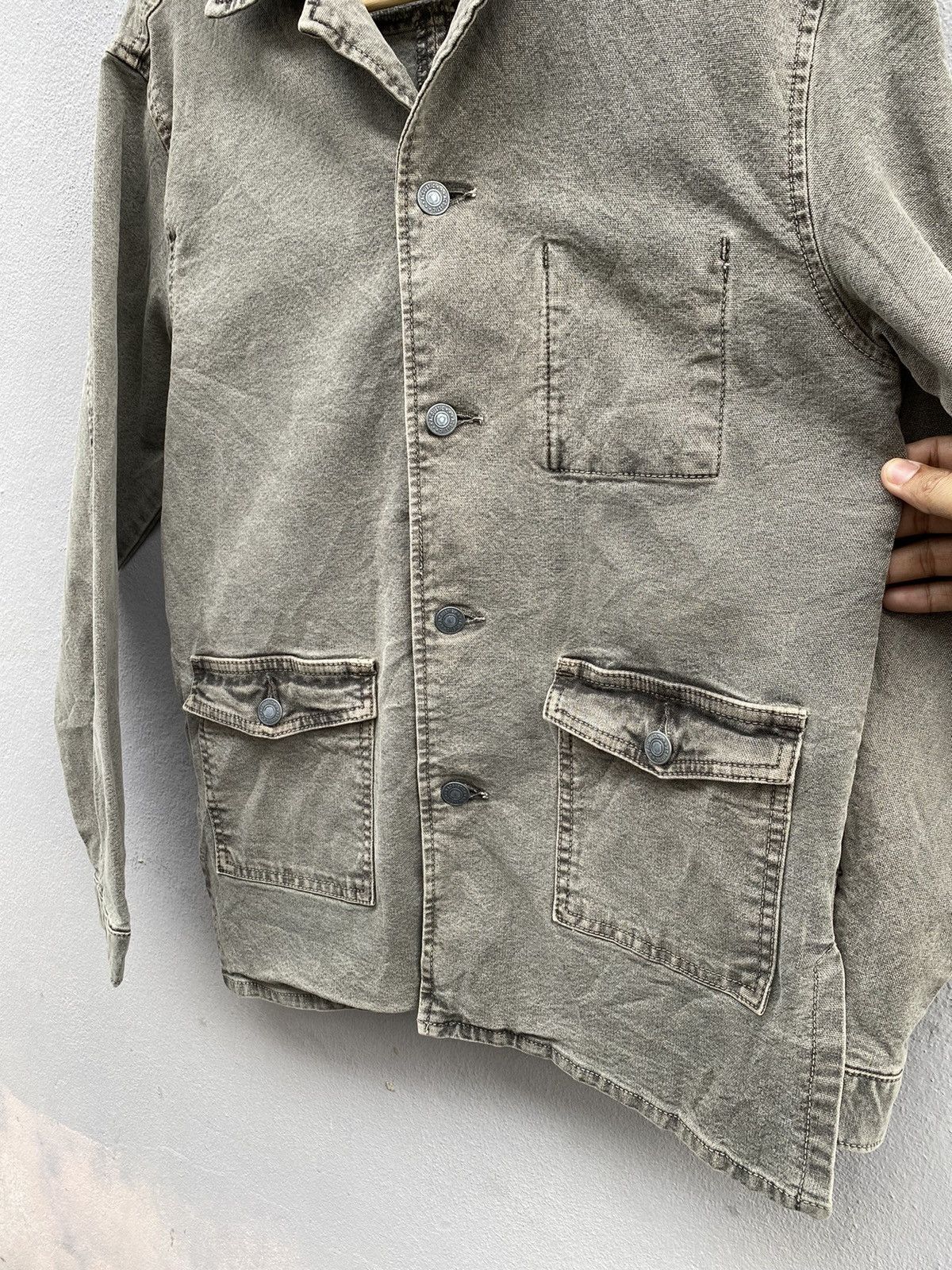 Beauty Beast × Japanese Brand × Vintage Vintage Rare ACOUSTIC Salt & Pepper Duck Chore Jacket Size US S / EU 44-46 / 1 - 9 Thumbnail