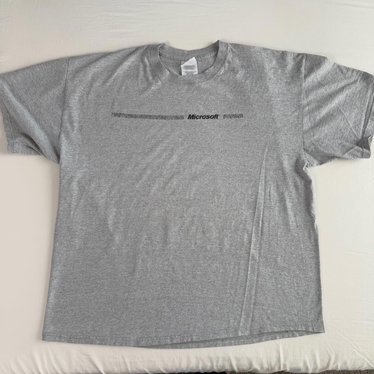 Microsoft Vintage Microsoft T-Shirt Gray Digital Corporate Logo XL Size US XL / EU 56 / 4 - 7 Thumbnail