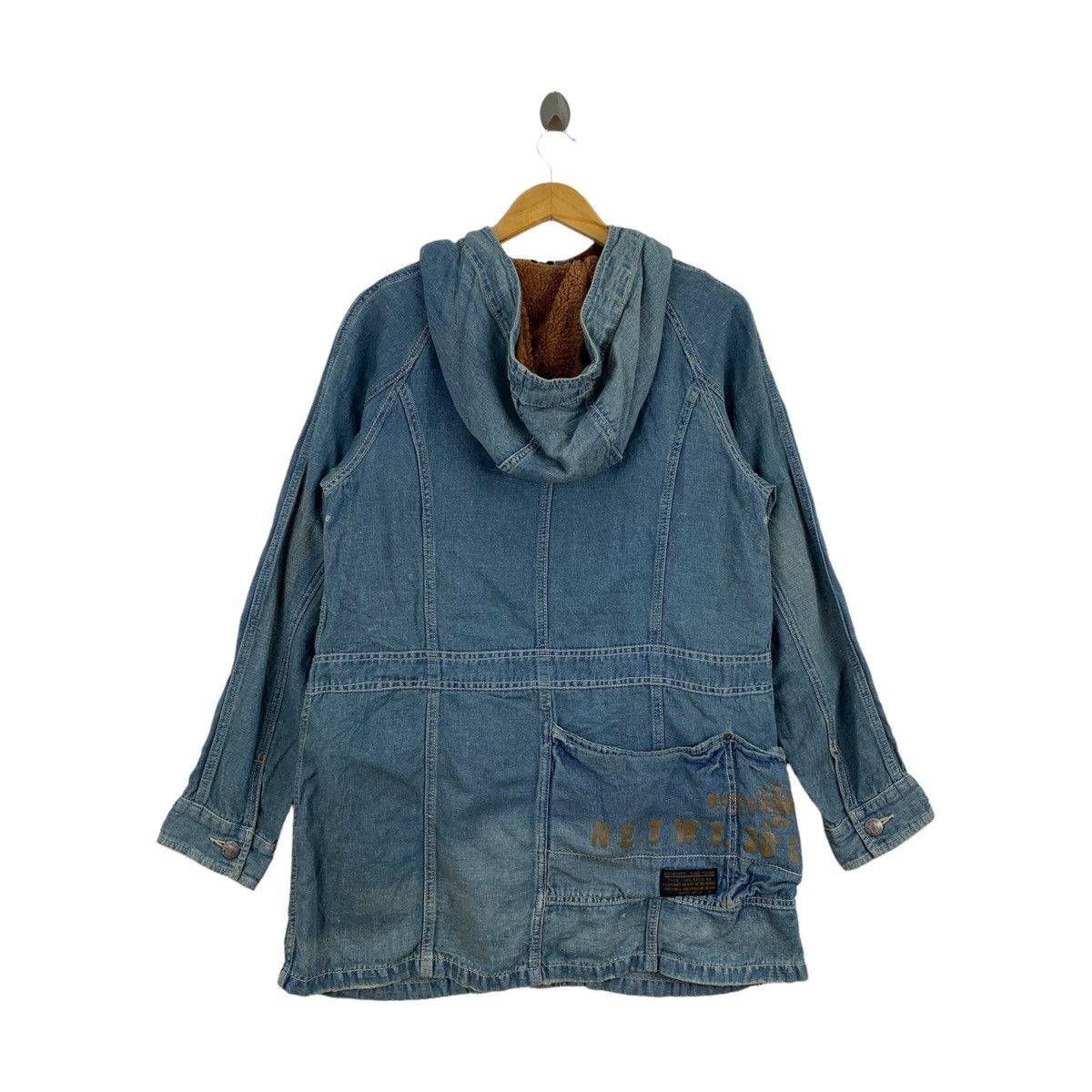 Japanese Brand CUBE SUGAR Japanese Workwear Denim Hoodie Parka Jacket Size US L / EU 52-54 / 3 - 2 Thumbnail