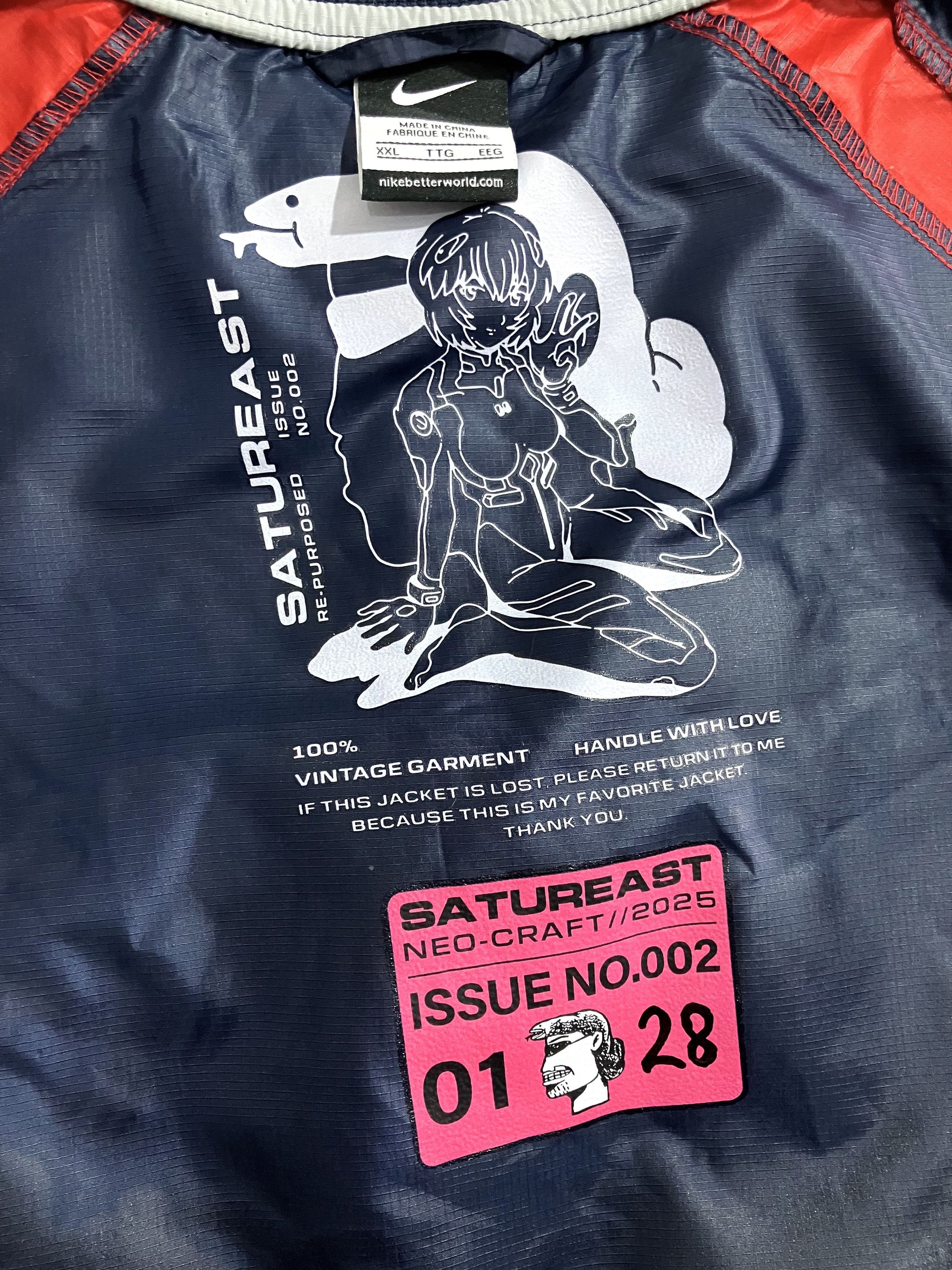 Anime 00s Vintage Soccer Jersey x Custom Evangelion Rei Ayanami Size US XXL / EU 58 / 5 - 5 Thumbnail