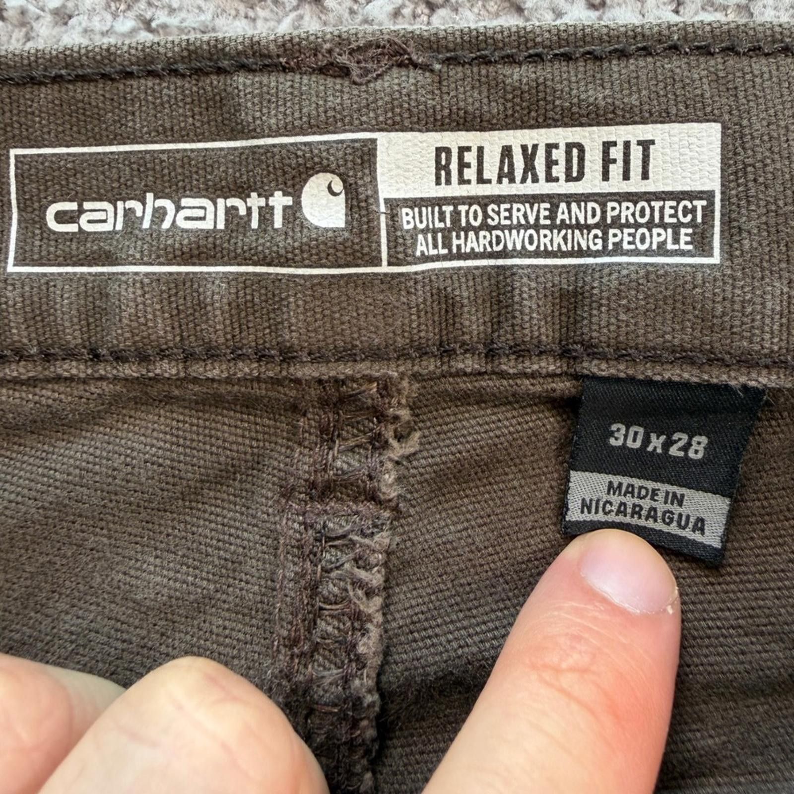 Carhartt Carhartt Rugged Flex Relaxed Fit Canvas Pants Brown 30x28 Size US 30 / EU 46 - 5 Thumbnail