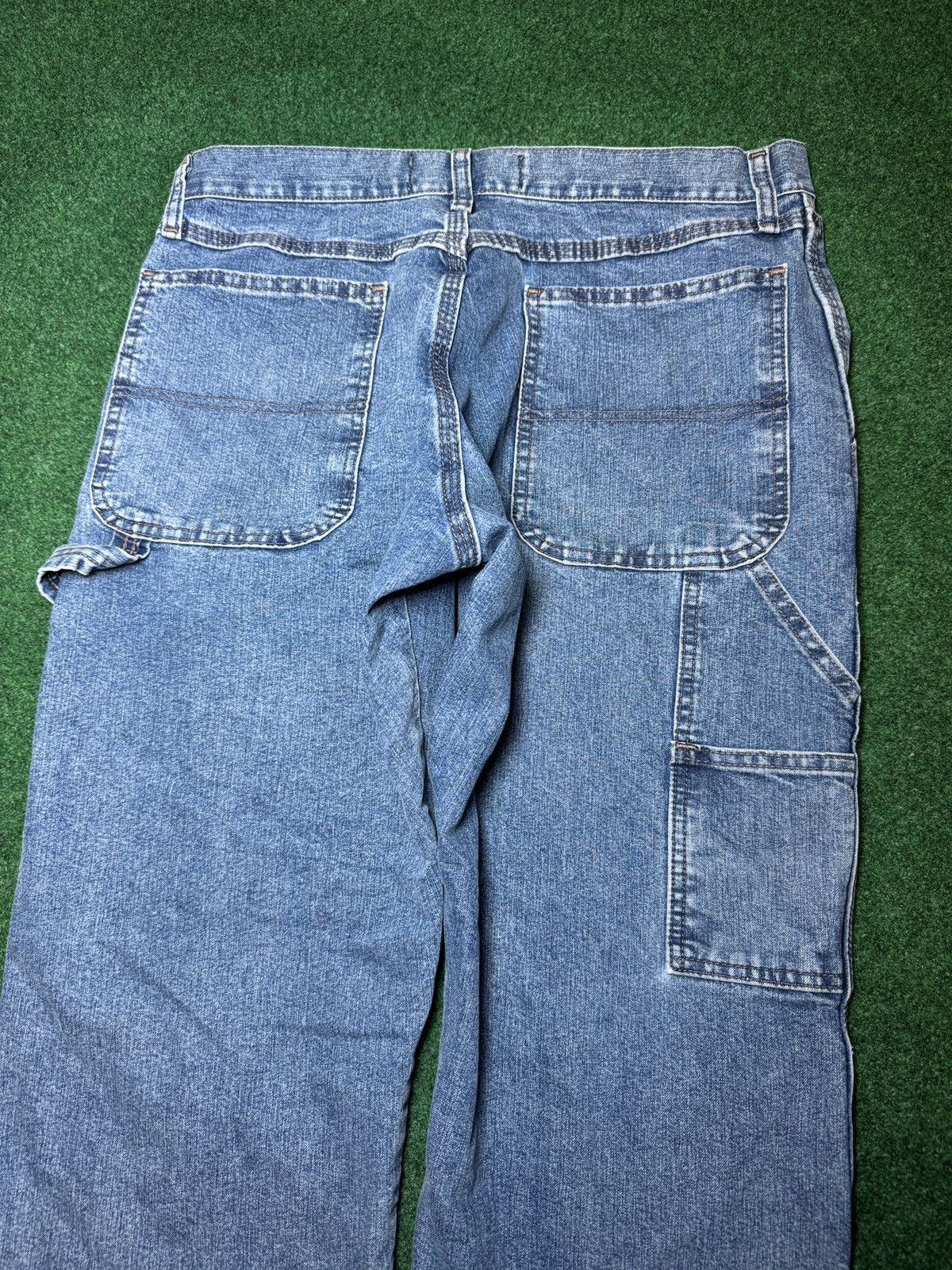 Vintage × Wrangler Y2K Wrangler Carpenter Wide Leg Baggy Hip Hop Skater Jeans Size US 34 / EU 50 - 2 Thumbnail