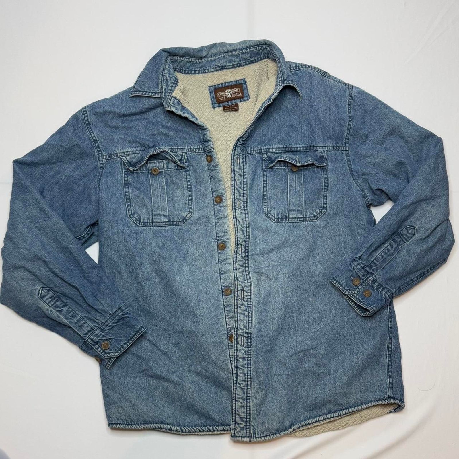 Levi's Levi’s Sherpa Lined Denim Jacket Men’s Medium Button Up Size US M / EU 48-50 / 2 - 1 Thumbnail