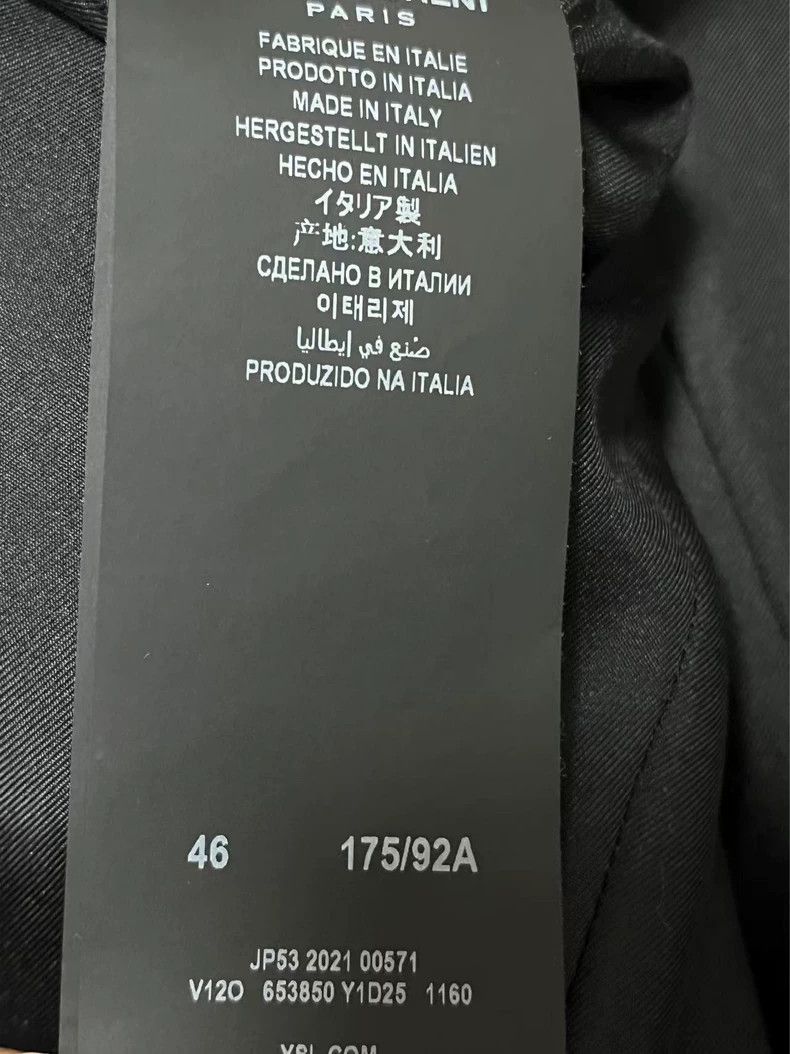 Saint Laurent Paris Saint Laurent Paris Grey vertical striped wool blazer jacke Size US S / EU 44-46 / 1 - 7 Thumbnail