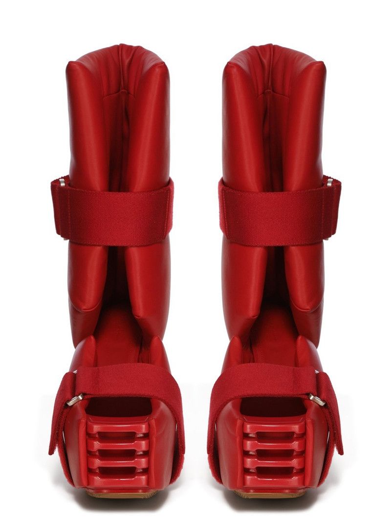 Rick Owens o1y0126 Boots in Red Size US 11 / IT 41 - 3 Thumbnail