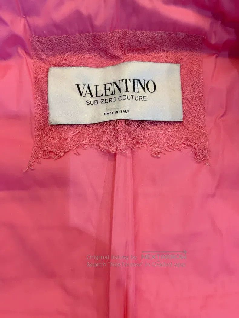 Valentino Valentino Rose pink lace down jacket Size L / US 10 / IT 46 - 7 Thumbnail