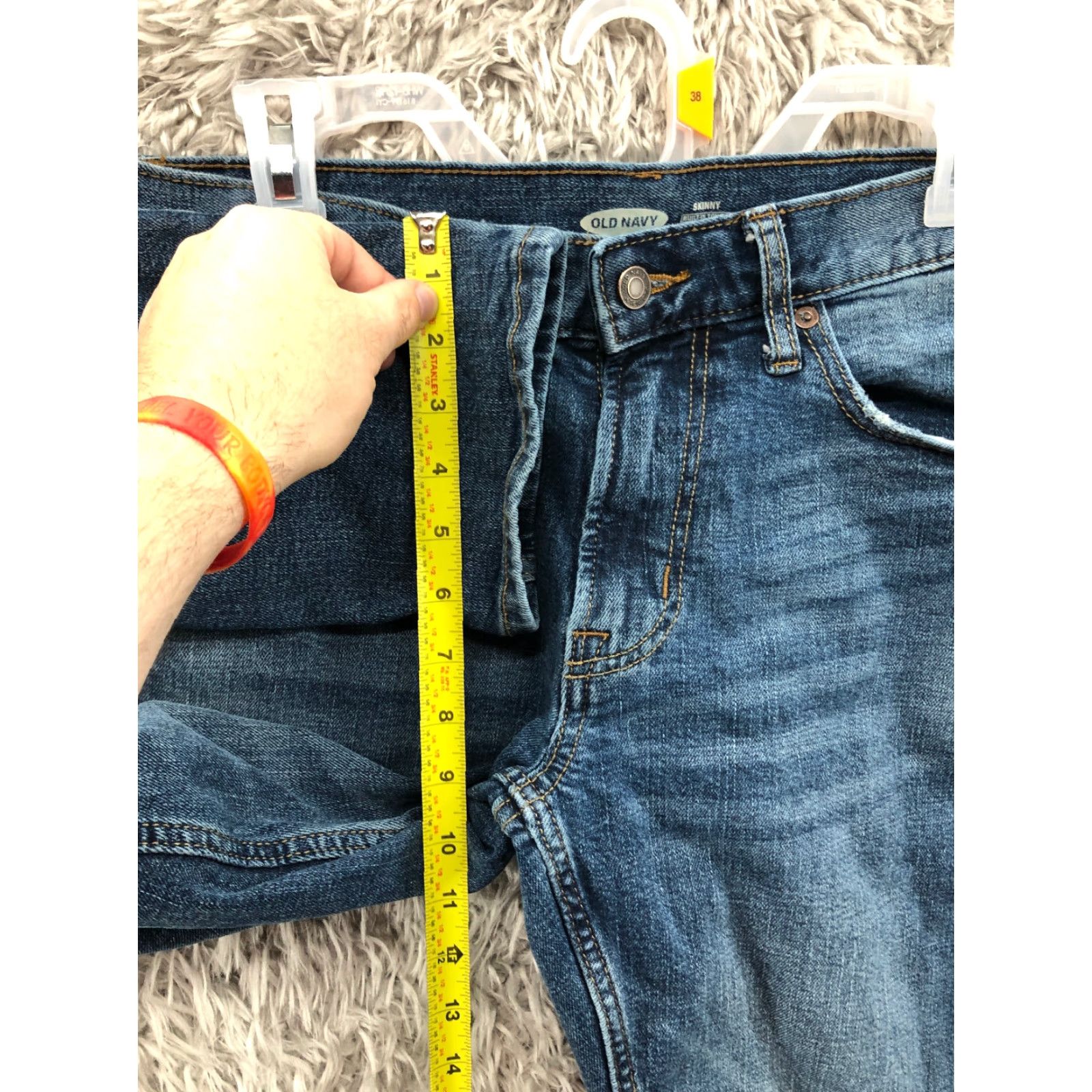 Old Navy Old Navy Skinny Jeans 31x32 Mens Mid Rise Dark Wash Blue Denim Jeans Size US 31 - 4 Thumbnail