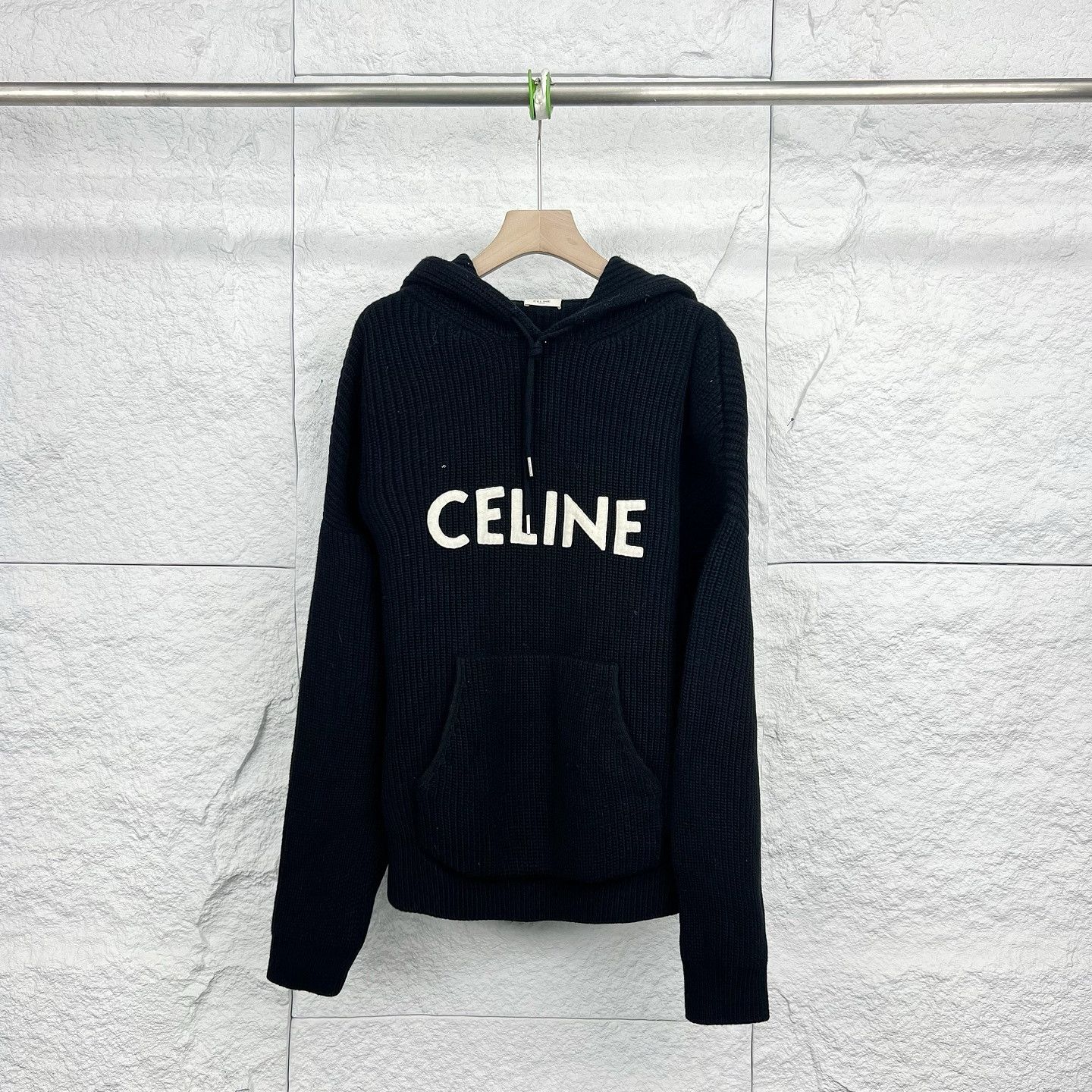 Celine Celine Logo Knit Hoodie Size M Size US M / EU 48-50 / 2 - 1 Thumbnail