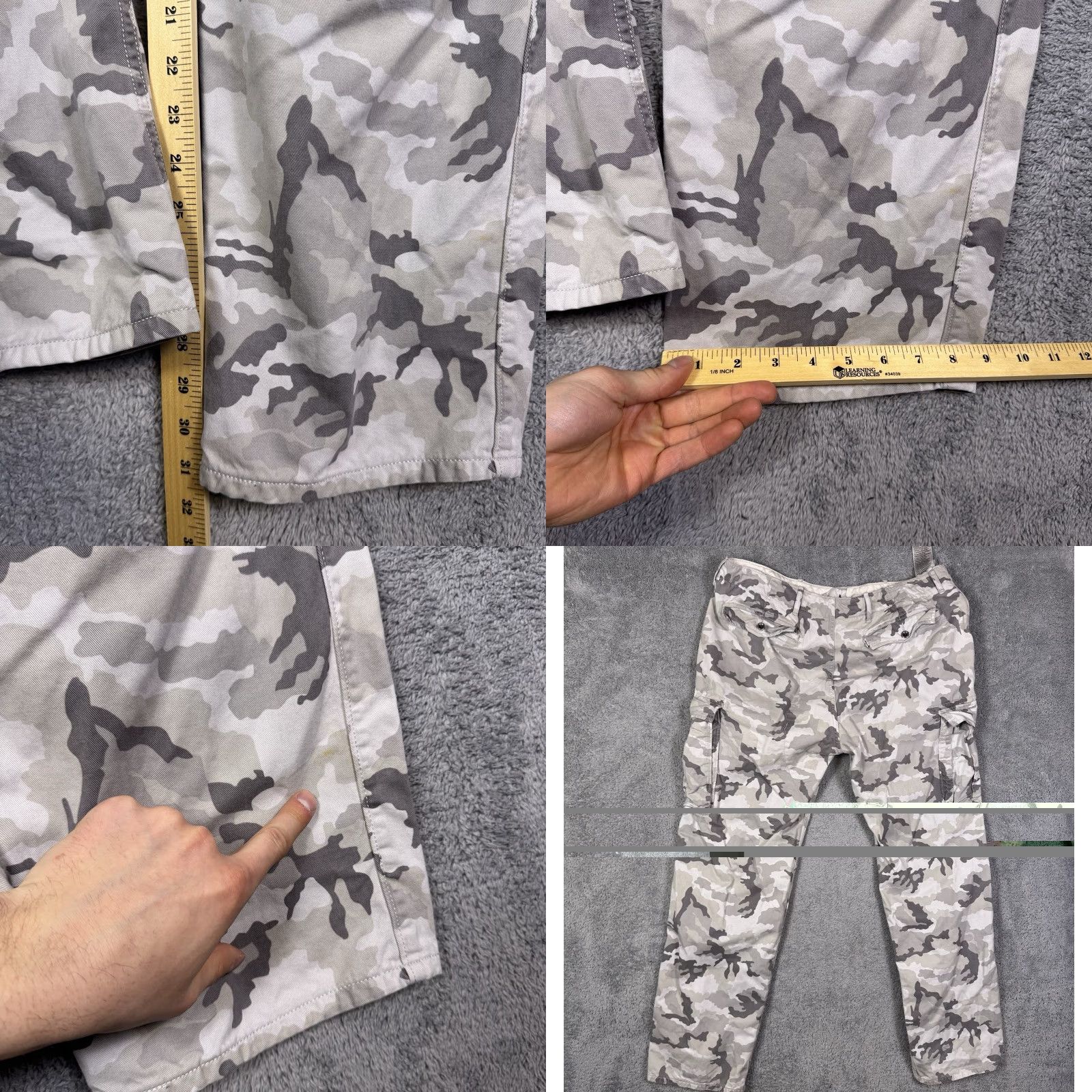 Levi's Levis Cargo Pants Men 38x31 Ace Camo White Tab Combat Military Utility Tactical Cargo Pants 38 Regular Gray Mens Size US 38 / EU 54 - 8 Thumbnail