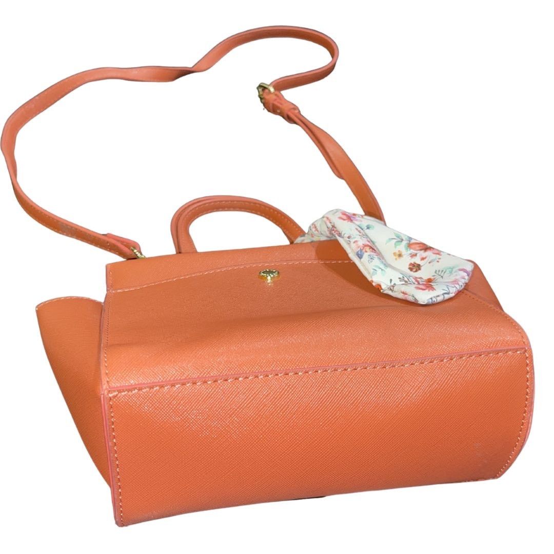 Steve Madden Mini Orange Crossbody Purse Floral Scarf Adjustable Strap Size ONE SIZE - 3 Thumbnail