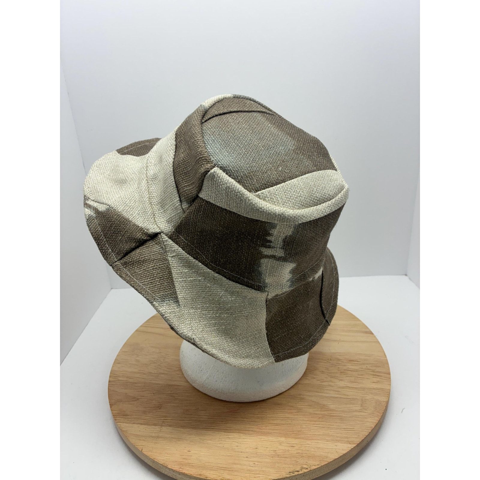 Other Upcycled Canvas Bucket Hat, Handmade Floppy Brim Hat, Flanne Size ONE SIZE - 6 Thumbnail