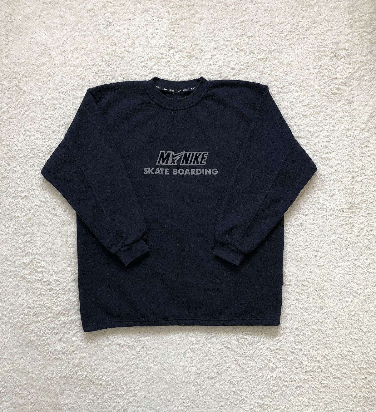 Nike × Vintage Sweatshirt Nike Skate Boarding spellout vintage 90’s Size US XL / EU 56 / 4 - 1 Thumbnail