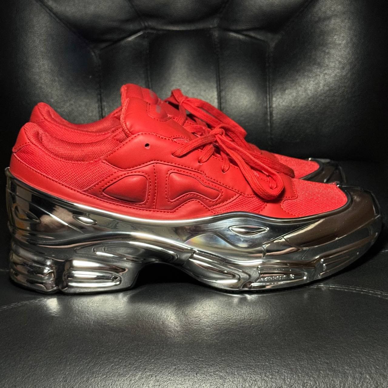 Adidas × Raf Simons 11us Adidas Raf Simons Ozweego Metallic Red Sneakers Size US 11 / EU 44 - 1 Thumbnail