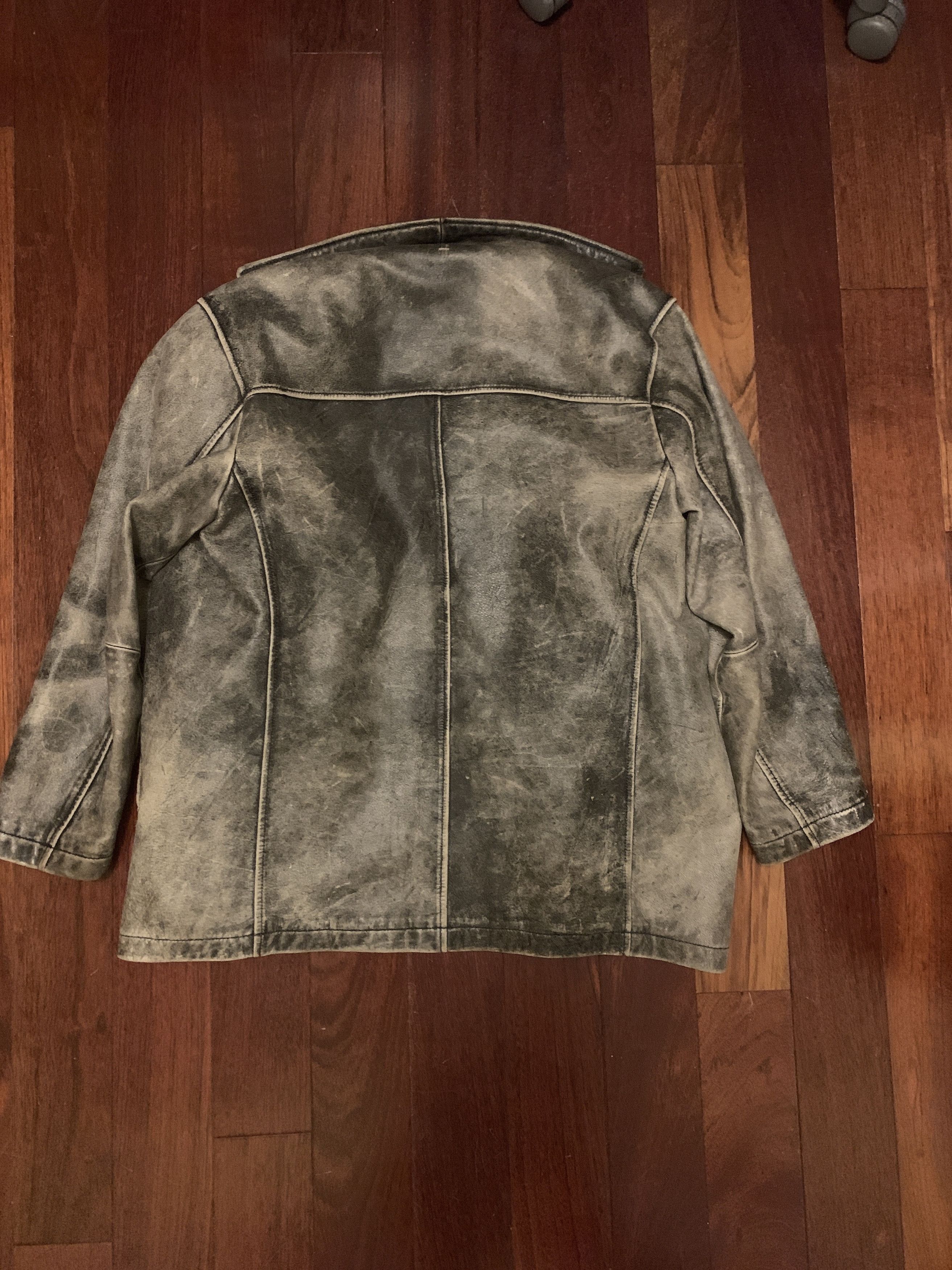 Danier Vintage Danier Genuine Leather Jacket (Washed Gray, S) Size US S / EU 44-46 / 1 - 4 Thumbnail