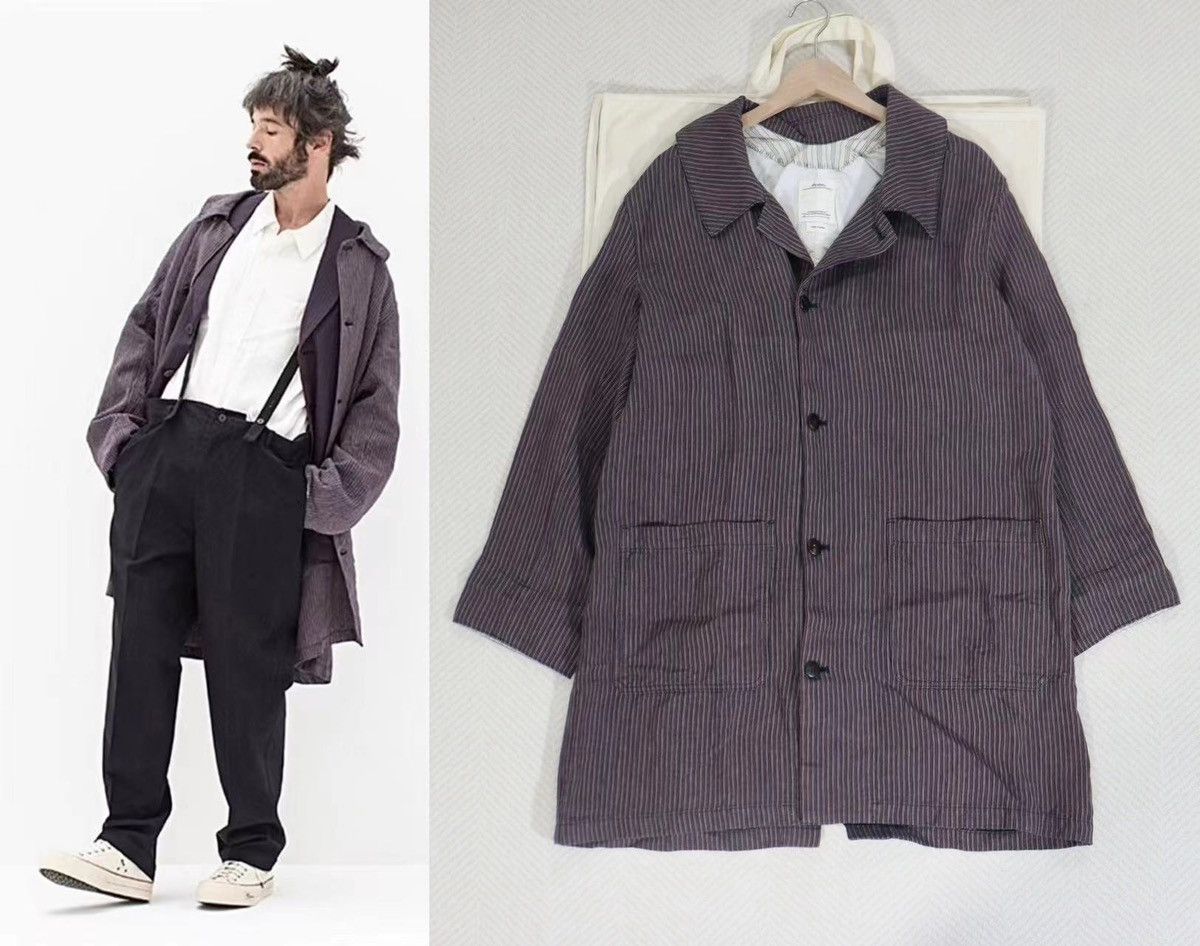 Image of Visvim 20Ss Grease Monkey Conoid Santome（Linen） in Purple, Men's (Size Small)